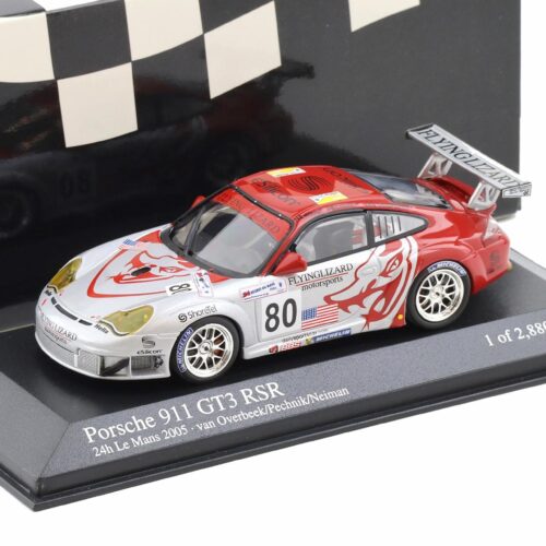 1:43 Minichamps Porsche 911 996 GT3 RSR 24h Le Mans 2005 Flying Lizard #80