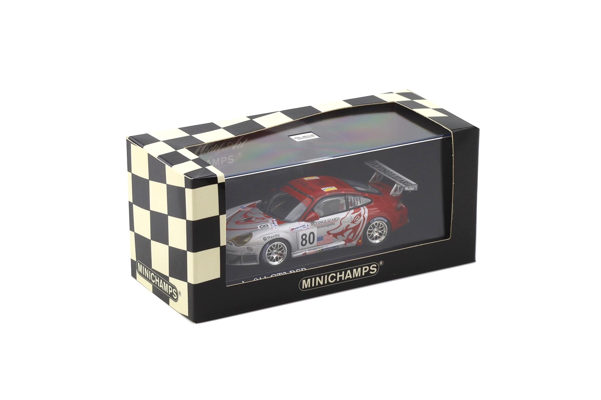 1:43 Minichamps Porsche 911 996 GT3 RSR 24h Le Mans 2005 Flying Lizard #80