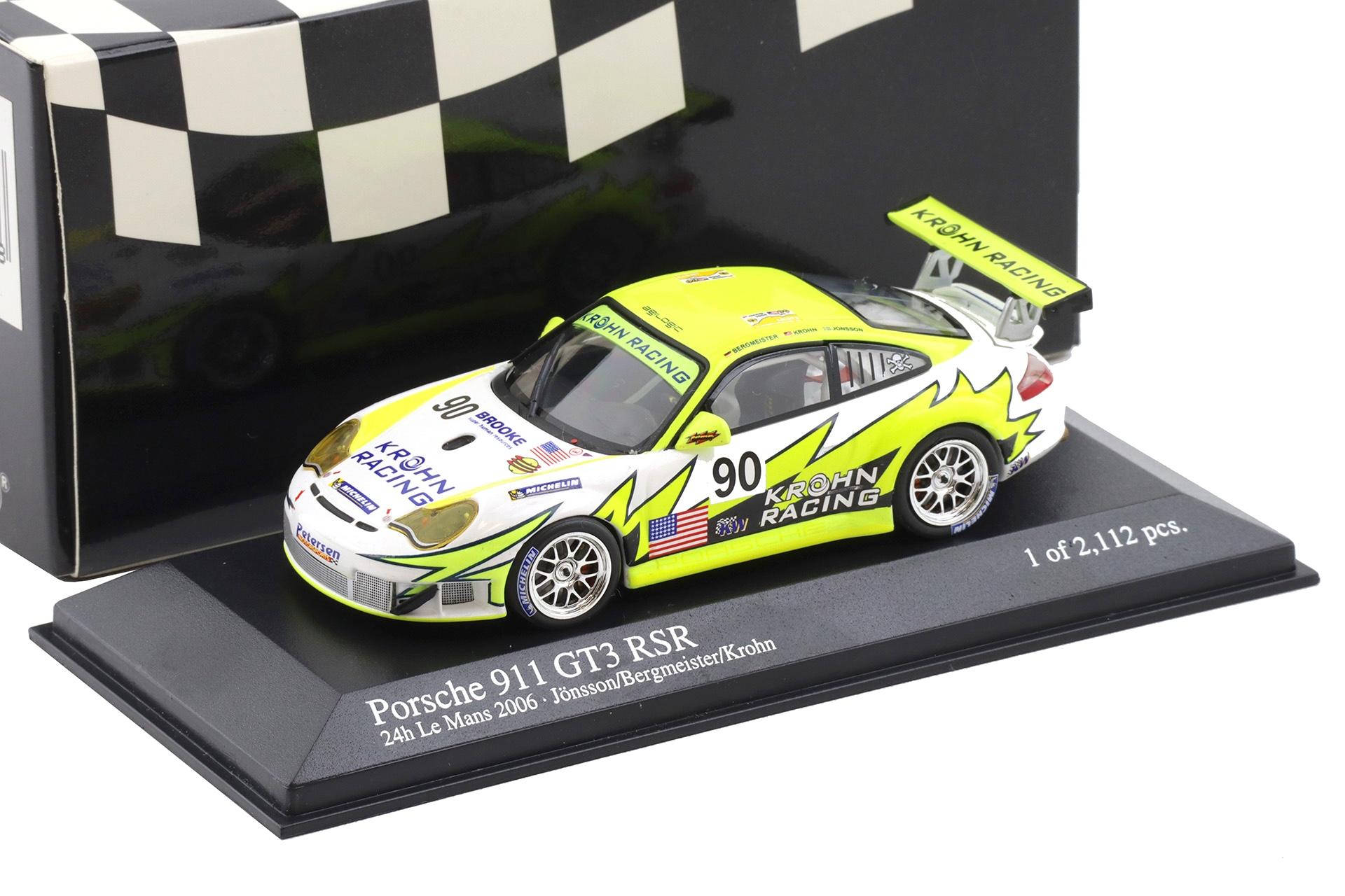 1:43 Minichamps Porsche 911 996 GT3 RSR 24h Le Mans 2006 Bergmeister/ Krohn #90