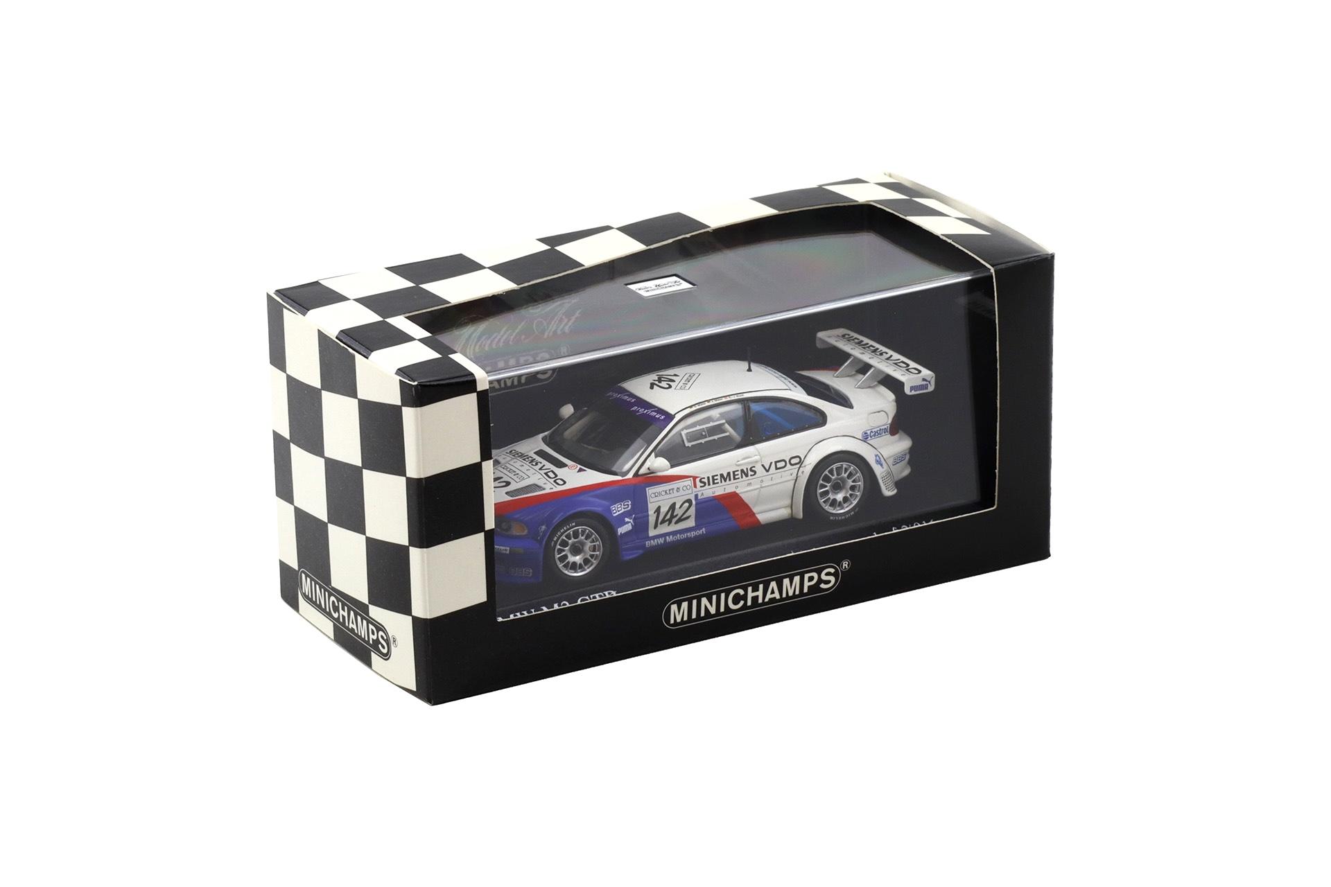 1:43 Minichamps BMW M3 E46 GTR 24h SPA 2004 Class Winners #142 Stuck/ Müller