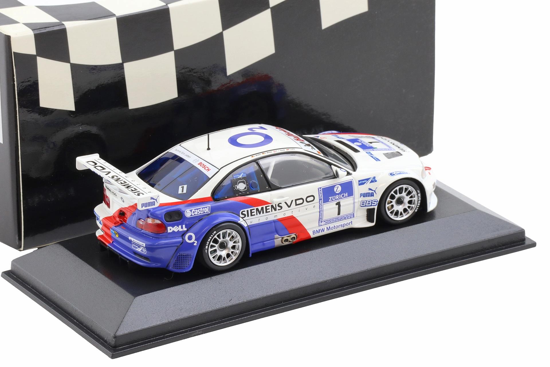 1:43 Minichamps BMW M3 E46 GTR ADAC 24h 2005 #1 Müller/ Stuck/ Lamy