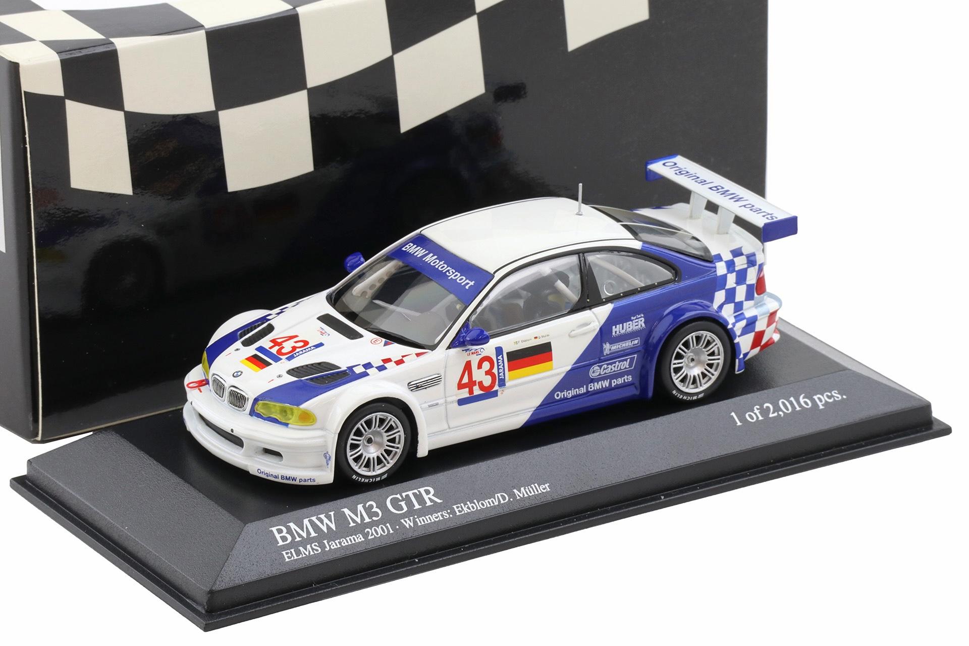 ID 112714 orig.jpg 1:43 Minichamps BMW M3 E46 GTR ELMS Jarama 2001 Winners Ekblom/ Müller #43