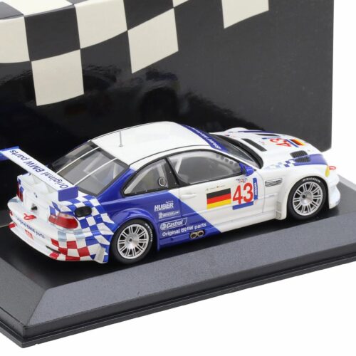1:43 Minichamps BMW M3 E46 GTR ELMS Jarama 2001 Winners Ekblom/ Müller #43