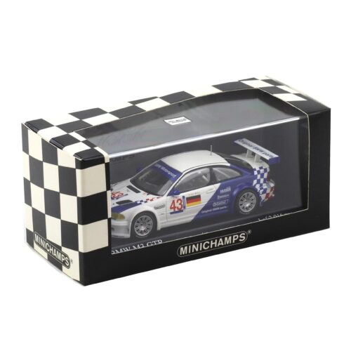1:43 Minichamps BMW M3 E46 GTR ELMS Jarama 2001 Winners Ekblom/ Müller #43