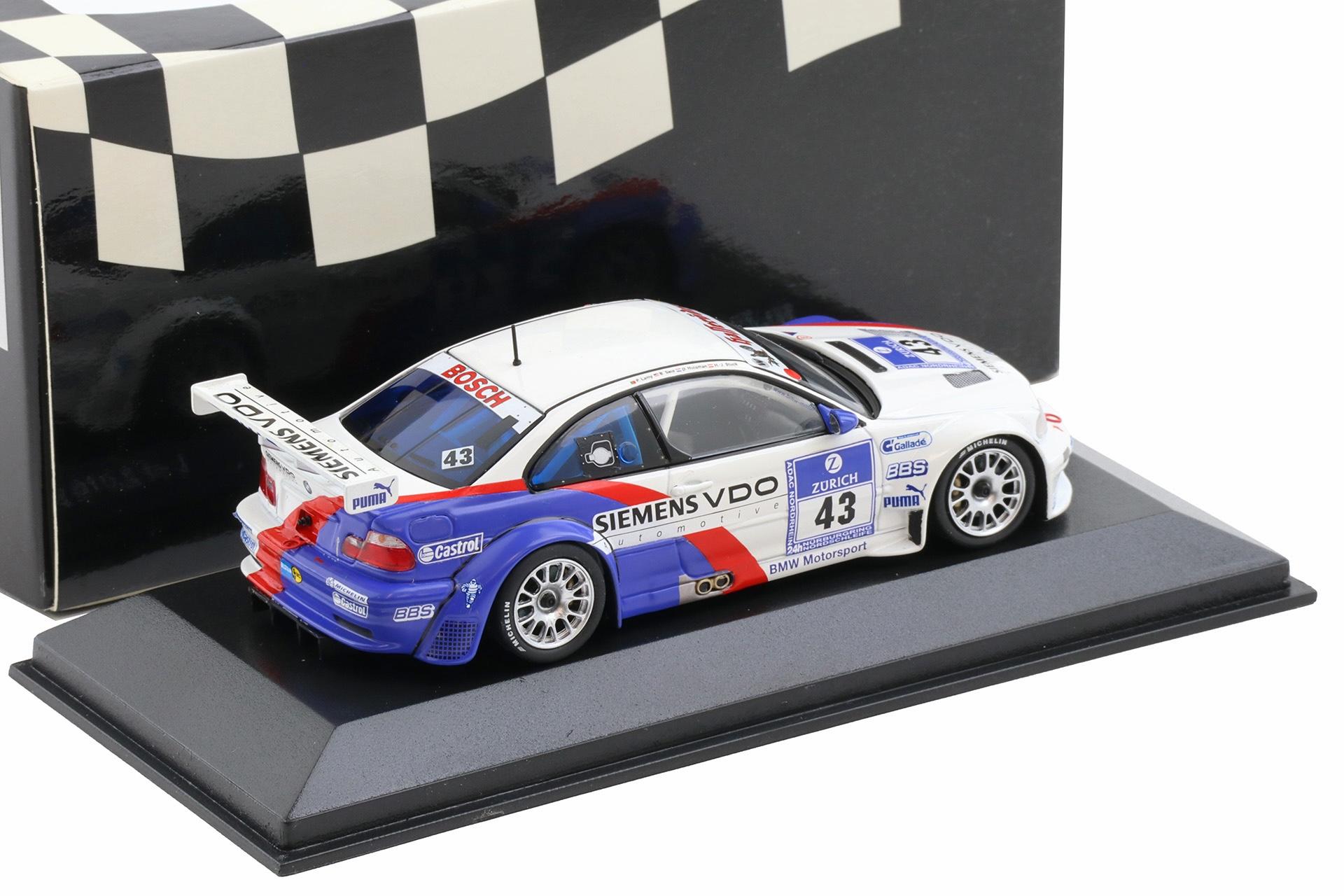 1:43 Minichamps BMW M3 E46 GTR ADAC 24h 2004 Lamy/ Said/ Huisman/ Stuck #43