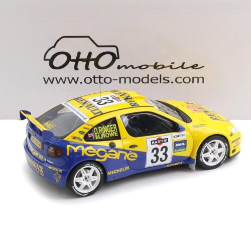 1:18 OTTO mobile OT1195 Renault Megane Maxi Rally San Remo 1998 M.Rowe #33