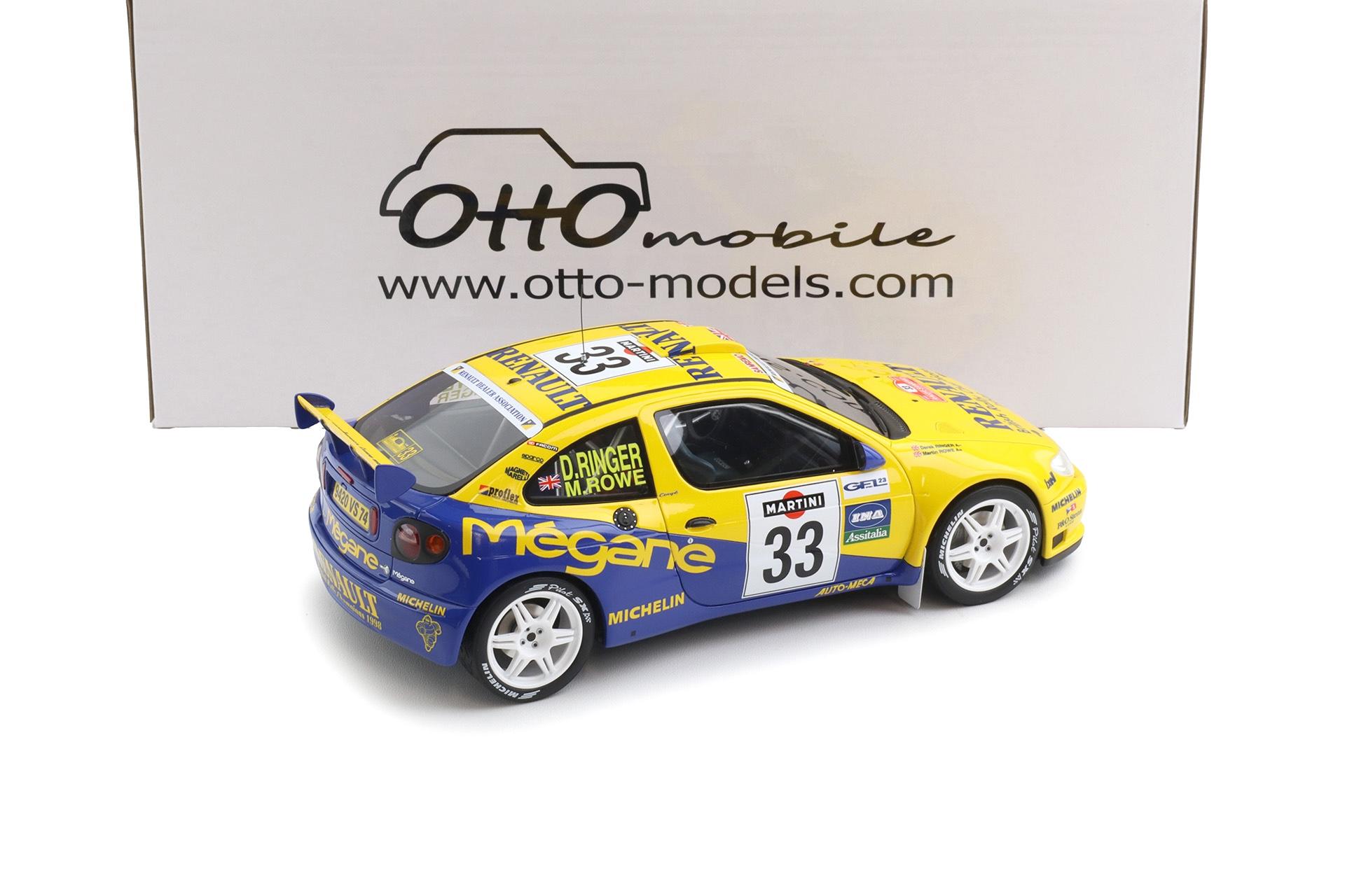 1:18 OTTO mobile OT1195 Renault Megane Maxi Rally San Remo 1998 M.Rowe #33