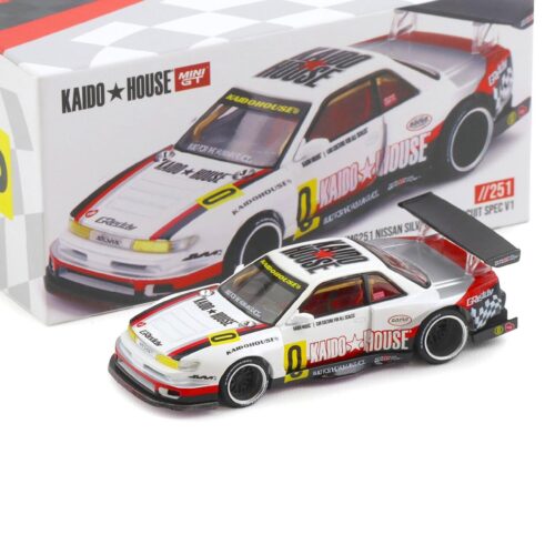 1:64 TSM Mini GT Kaido House Nissan Silvia S13-R Circuit Spec V1 white