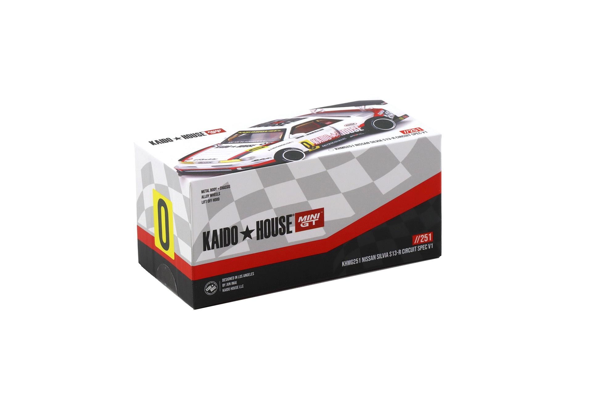 1:64 TSM Mini GT Kaido House Nissan Silvia S13-R Circuit Spec V1 white