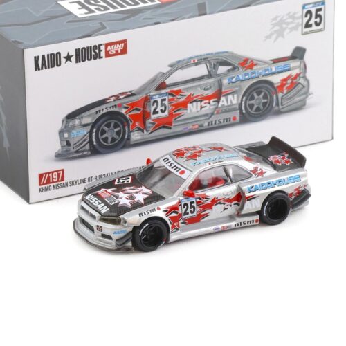 1:64 TSM Mini GT Kaido House Nissan Skyline GT-R R34 Kaido Star Racing V1 silver