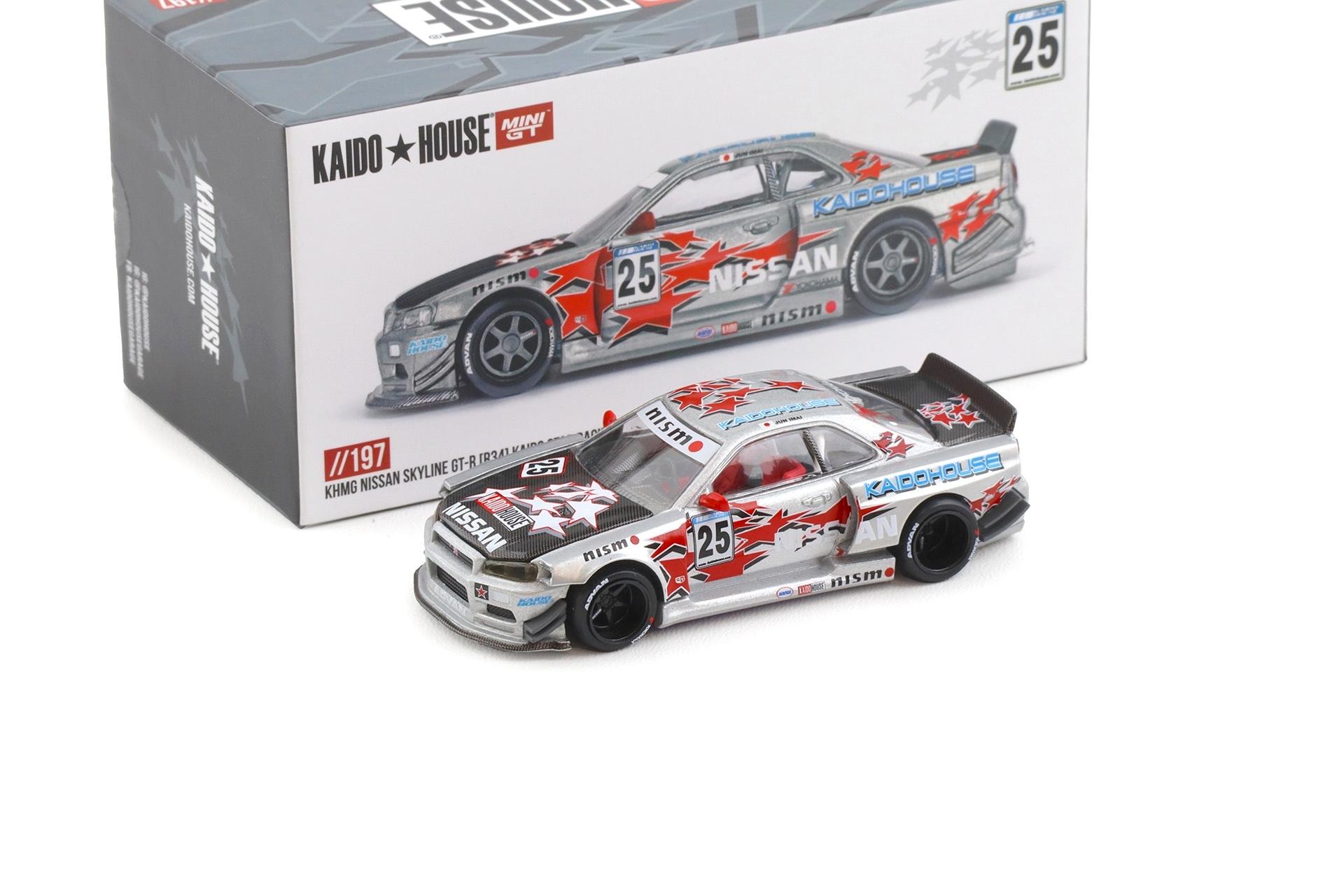 1:64 TSM Mini GT Kaido House Nissan Skyline GT-R R34 Kaido Star Racing V1 silver
