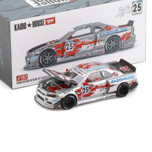 1:64 TSM Mini GT Kaido House Nissan Skyline GT-R R34 Kaido Star Racing V1 silver