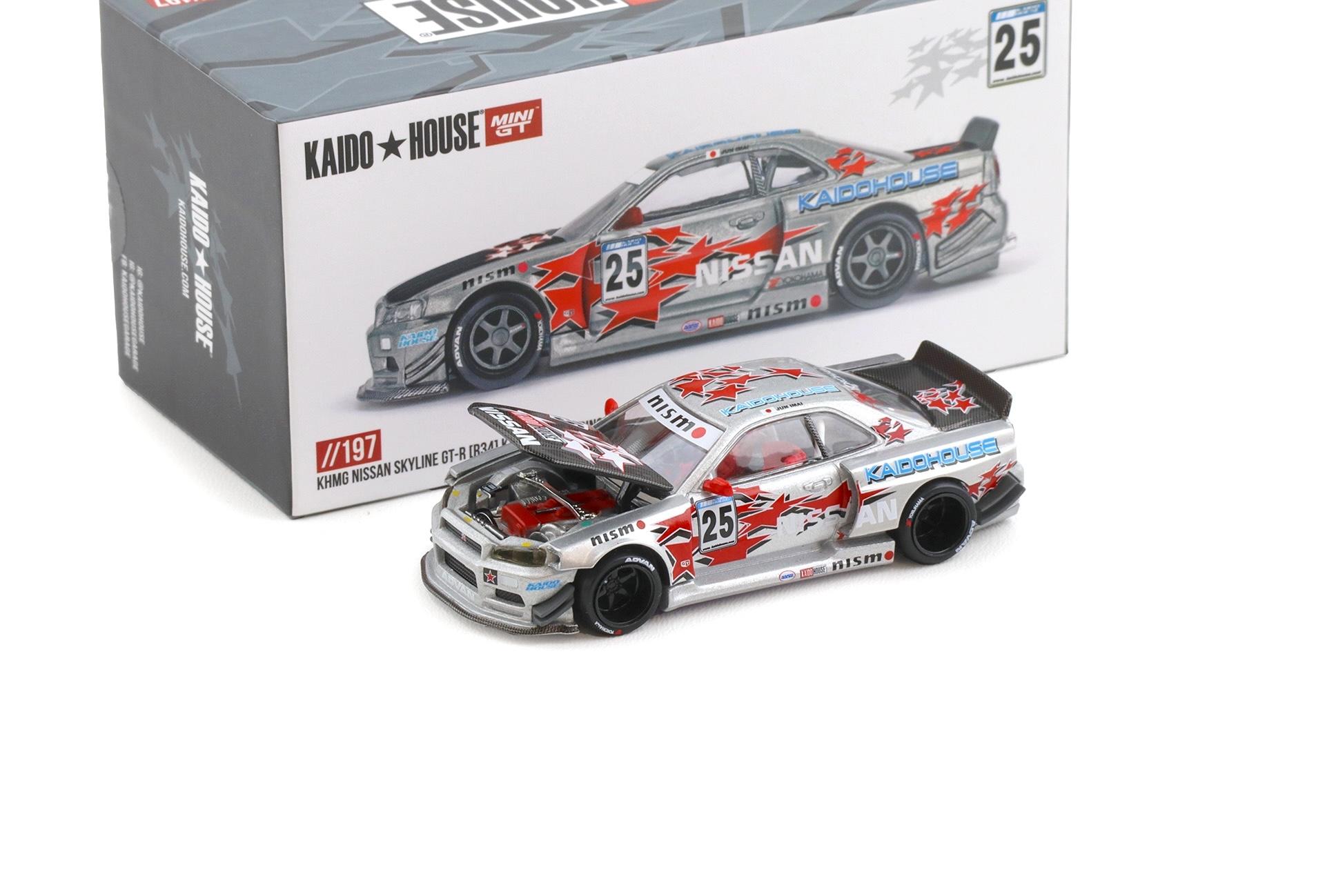 1:64 TSM Mini GT Kaido House Nissan Skyline GT-R R34 Kaido Star Racing V1 silver