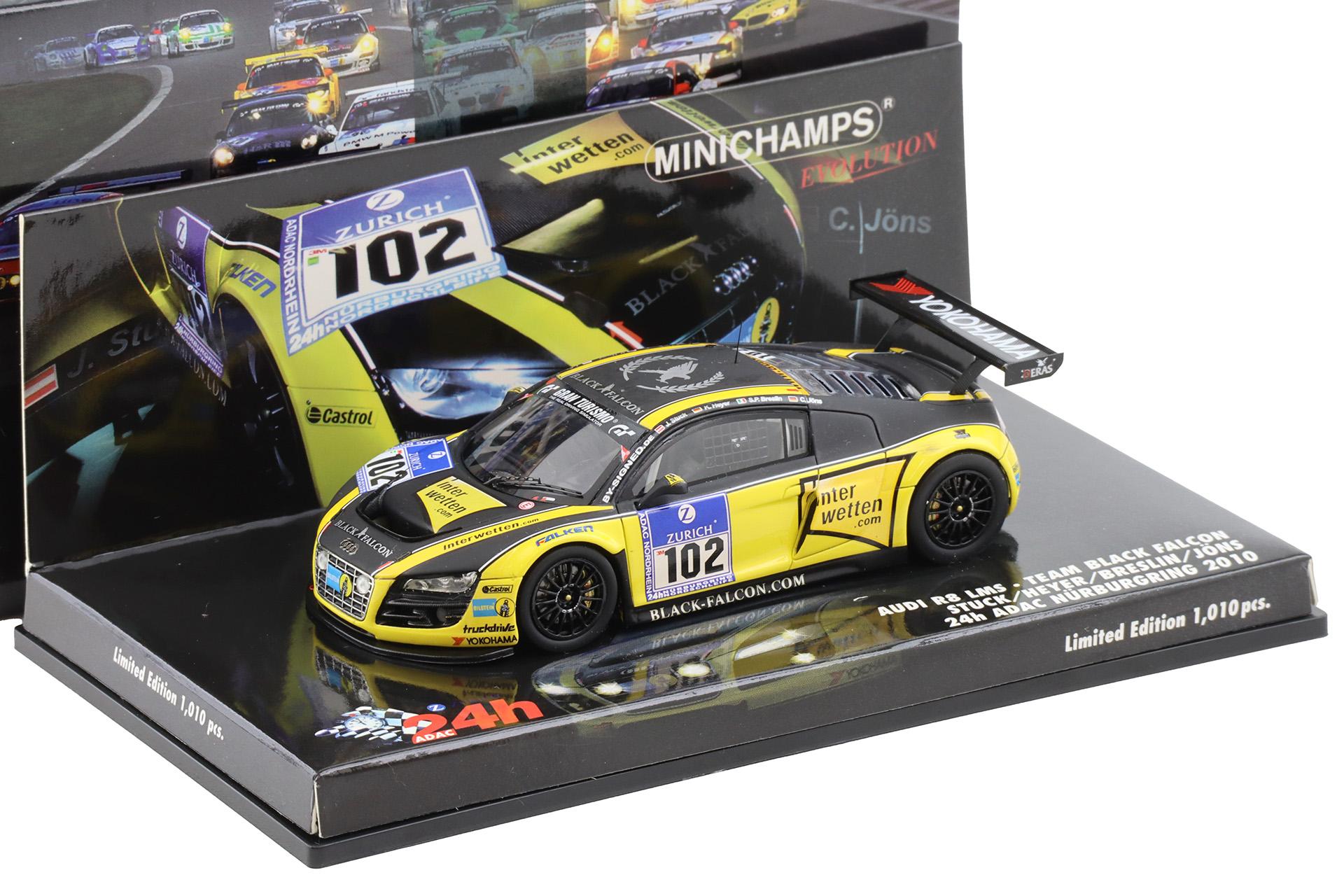1:43 Minichamps Audi R8 LMS Team Black Falcon 24h Nürburgring 2010 Stuck #102