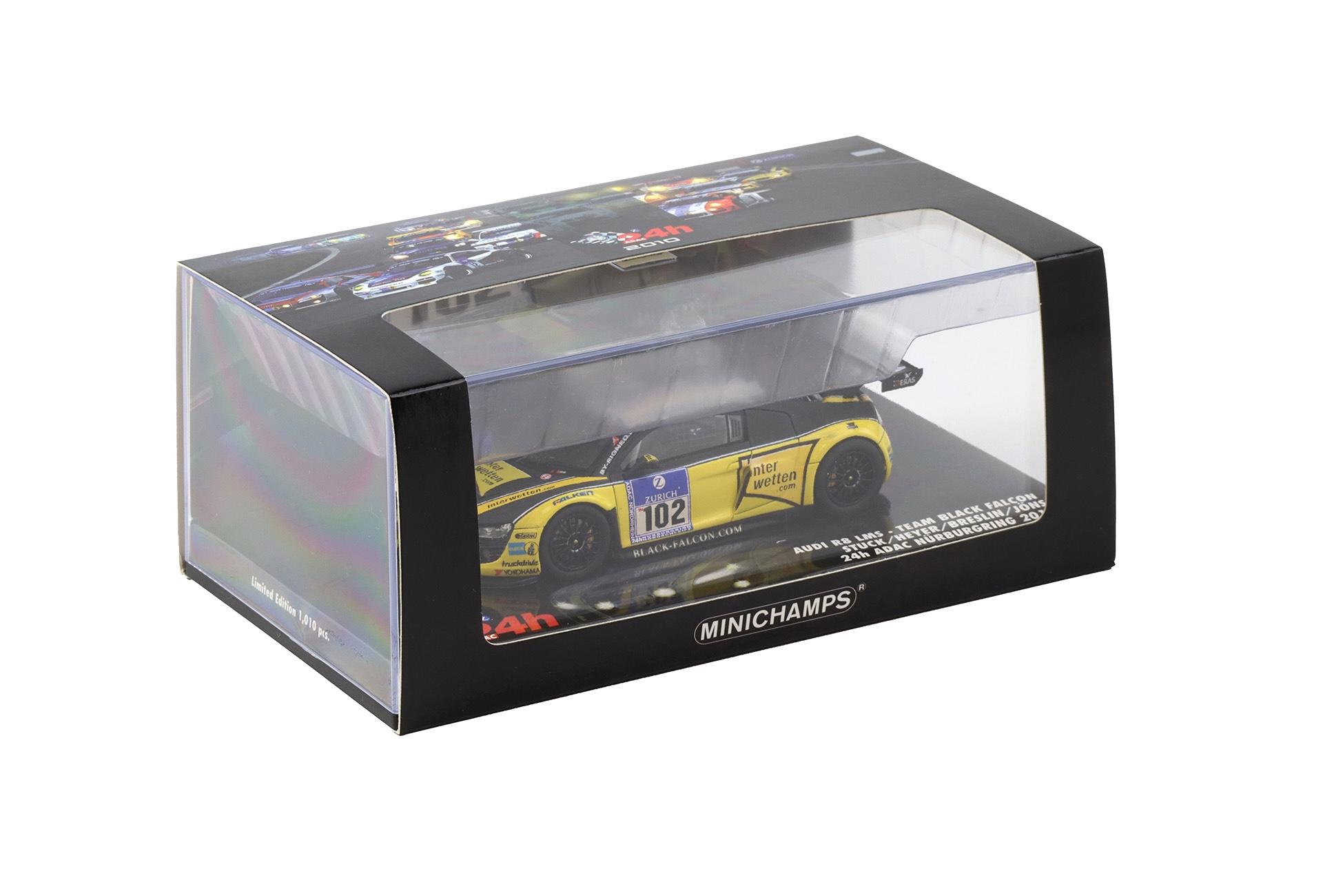 1:43 Minichamps Audi R8 LMS Team Black Falcon 24h Nürburgring 2010 Stuck #102