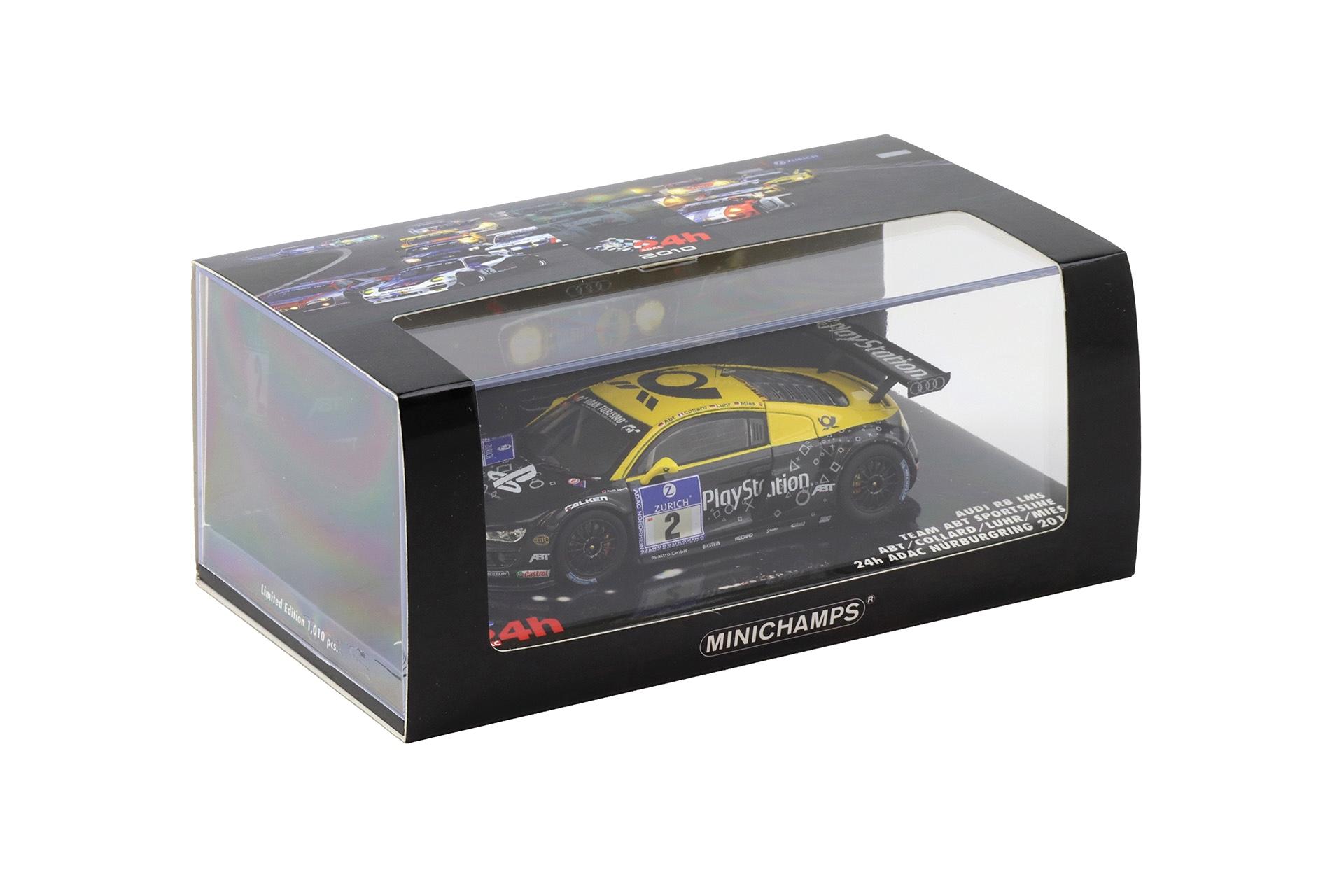 1:43 Minichamps Audi R8 LMS Team Abt Sportsline 24h Nürburgring 2010 Abt #2