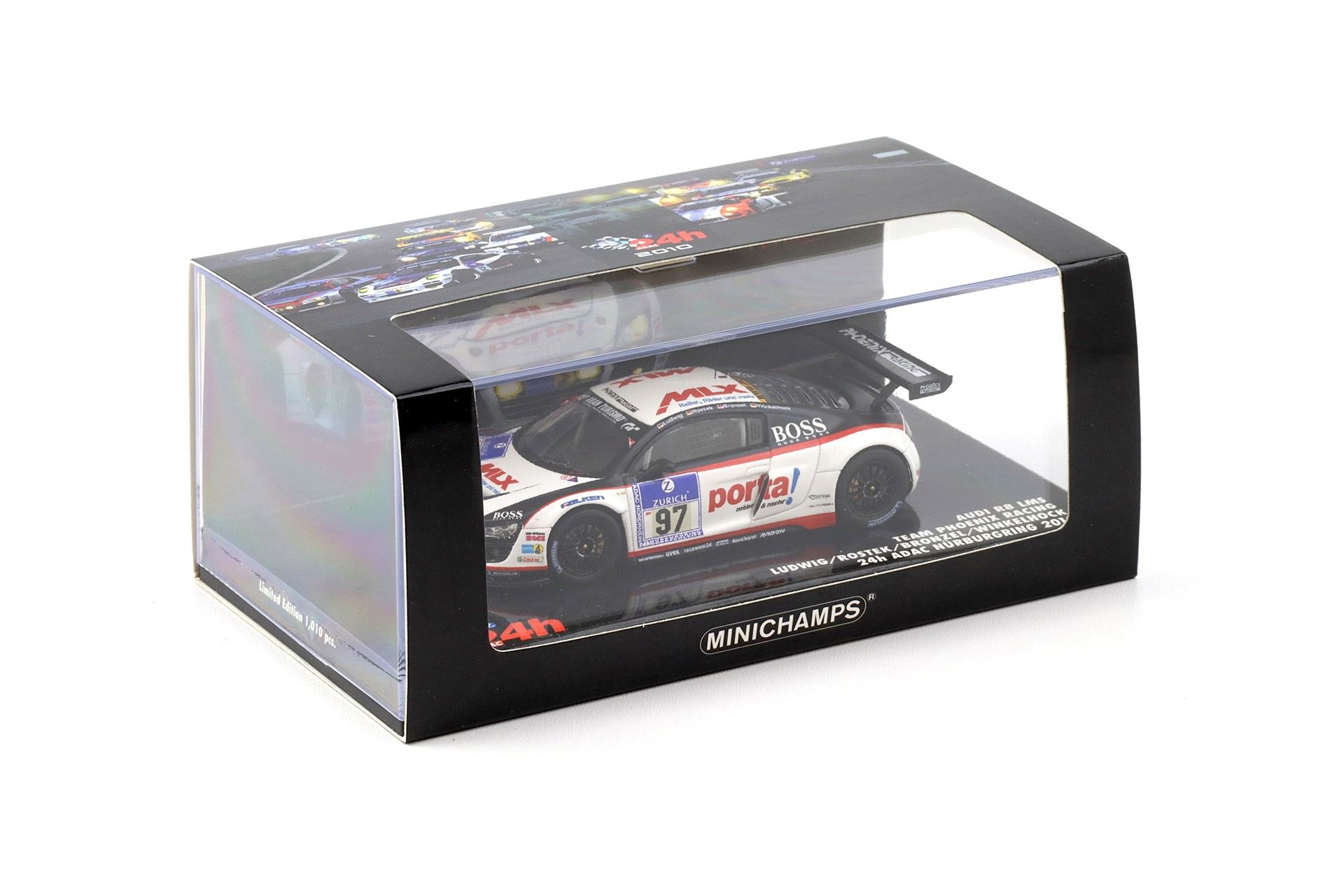 1:43 Minichamps Audi R8 LMS Team Phoenix Racing 24h Nürburgring 2010 Ludwig #97