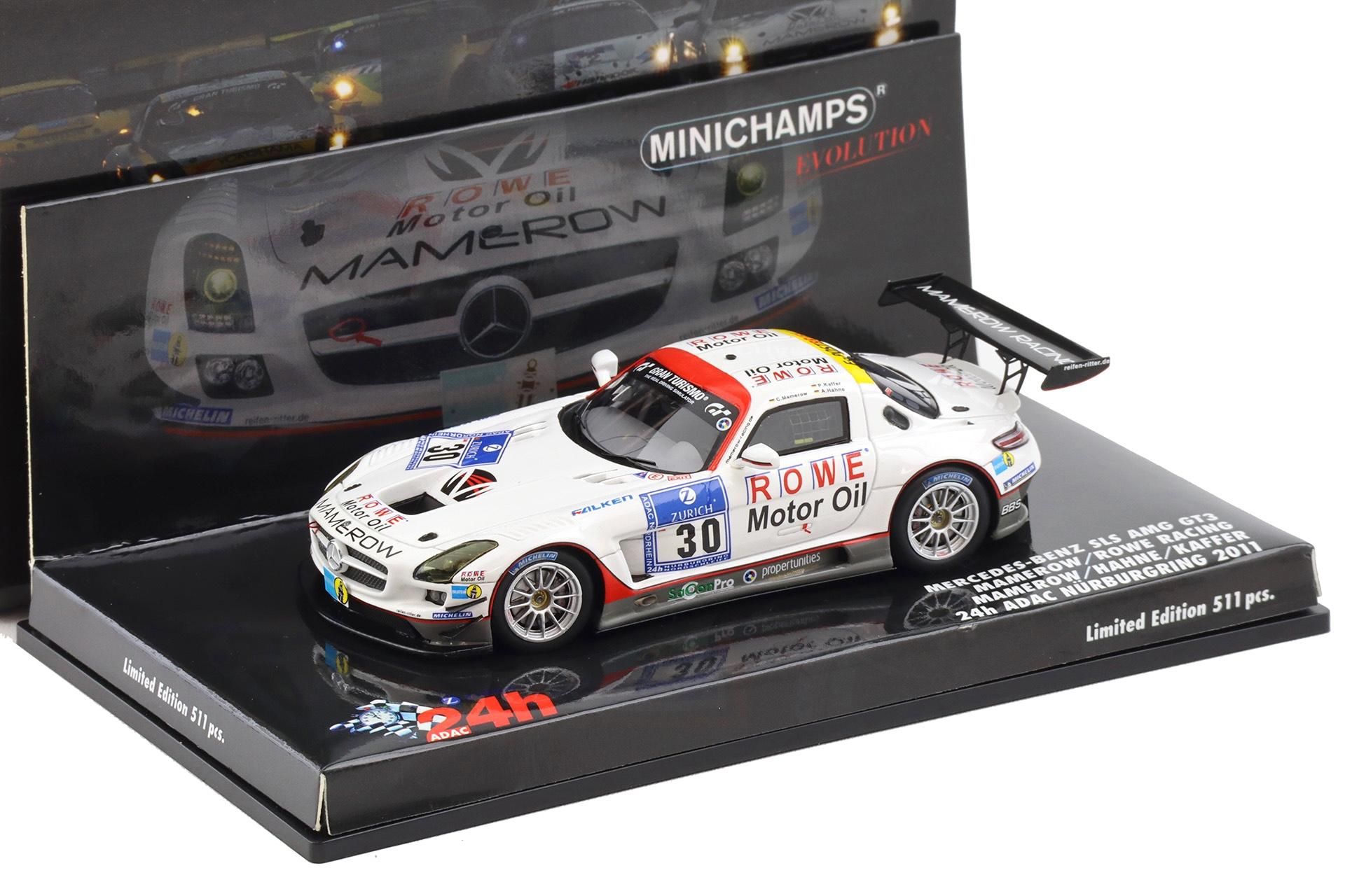 1:43 Minichamps Mercedes SLS AMG GT3 Mamerow / Rowe Racing 24h Nürburgring 2011