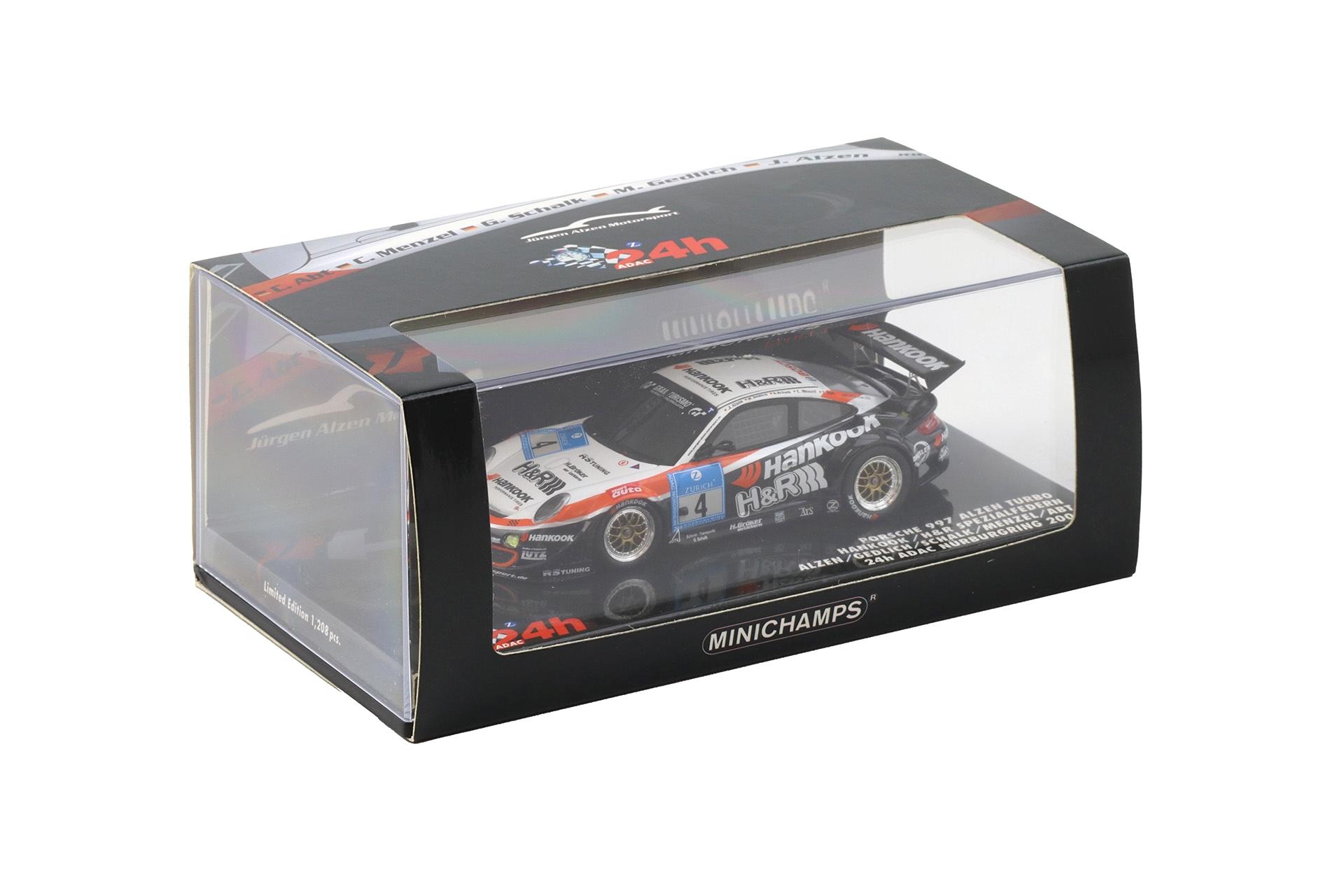 1:43 Minichamps Porsche 911 997 Alzen Turbo Hankook 24h Nürburgring 2008