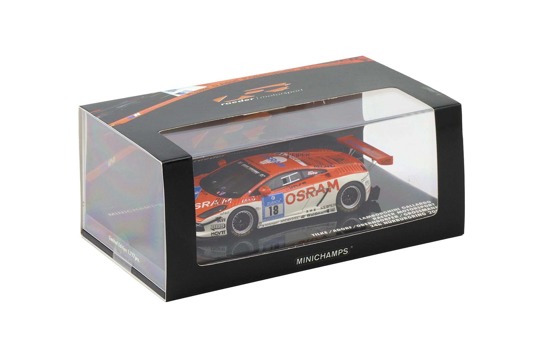 1:43 Minichamps Lamborghini Gallardo Raeder Motorsport 24h Nürburgring 2007 #18