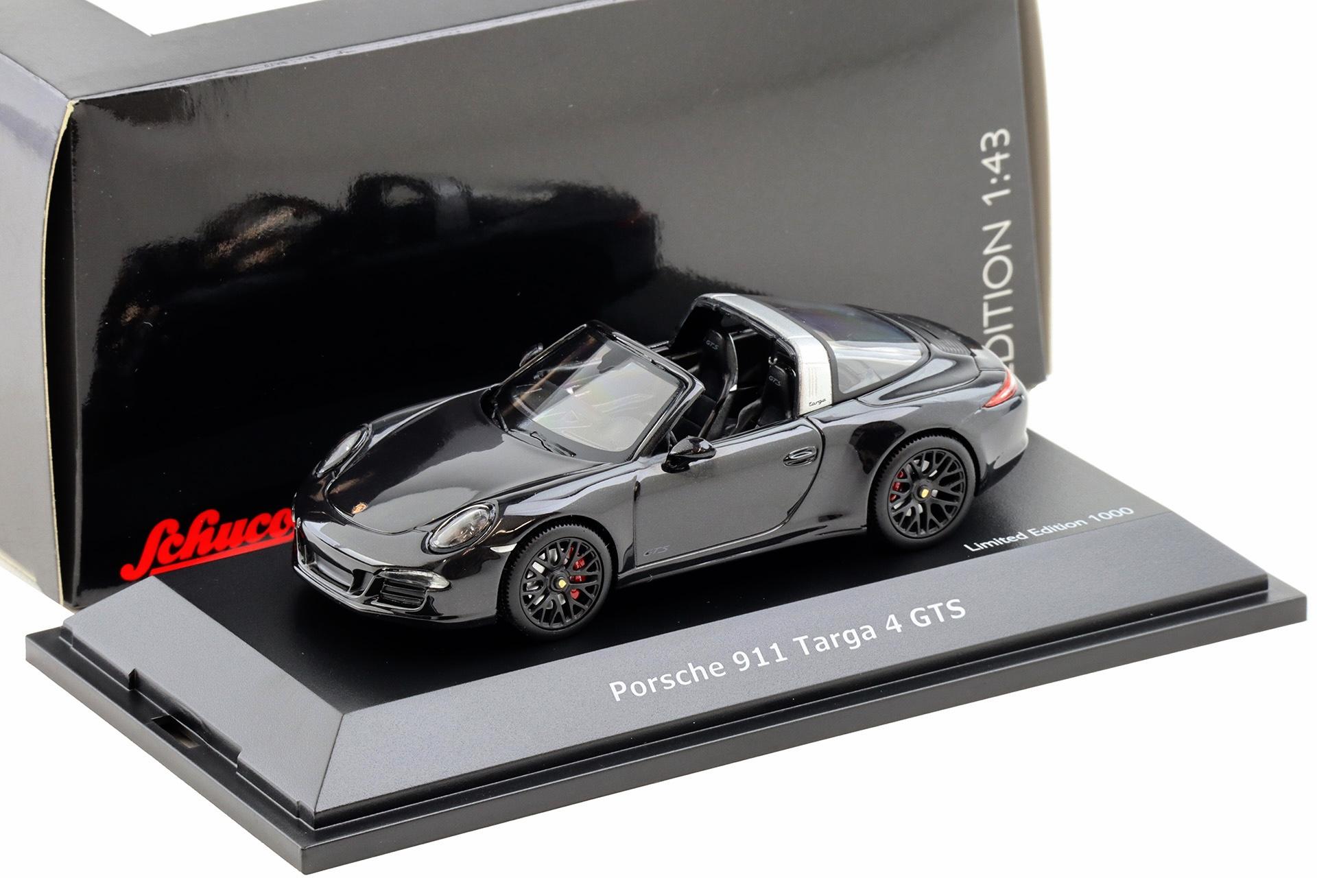 1:43 Schuco Porsche 911 991 Targa 4 GTS deep black metallic