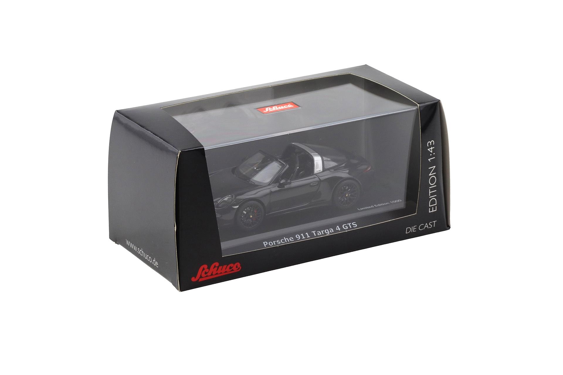 1:43 Schuco Porsche 911 991 Targa 4 GTS deep black metallic