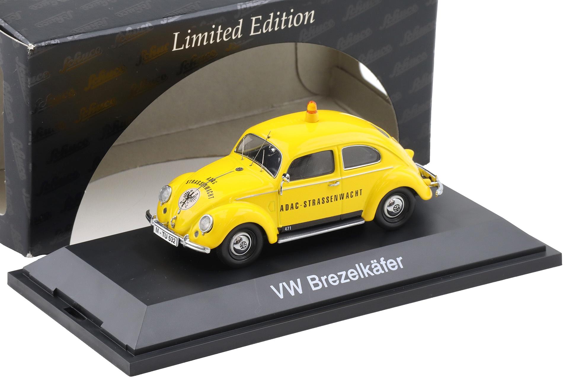 1:43 Schuco VW Käfer Brezelkäfer ADAC Strassenwacht yellow