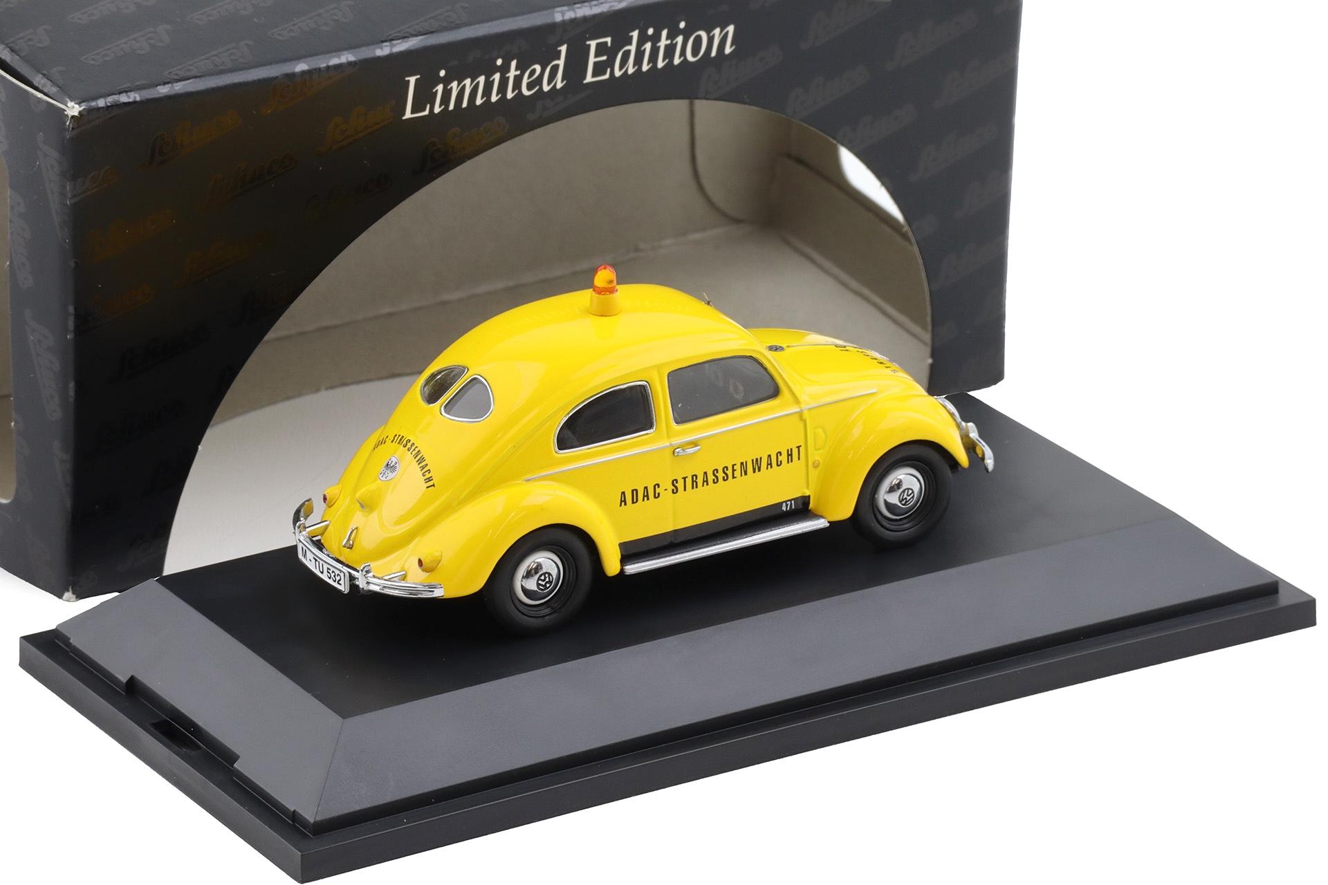 1:43 Schuco VW Käfer Brezelkäfer ADAC Strassenwacht yellow
