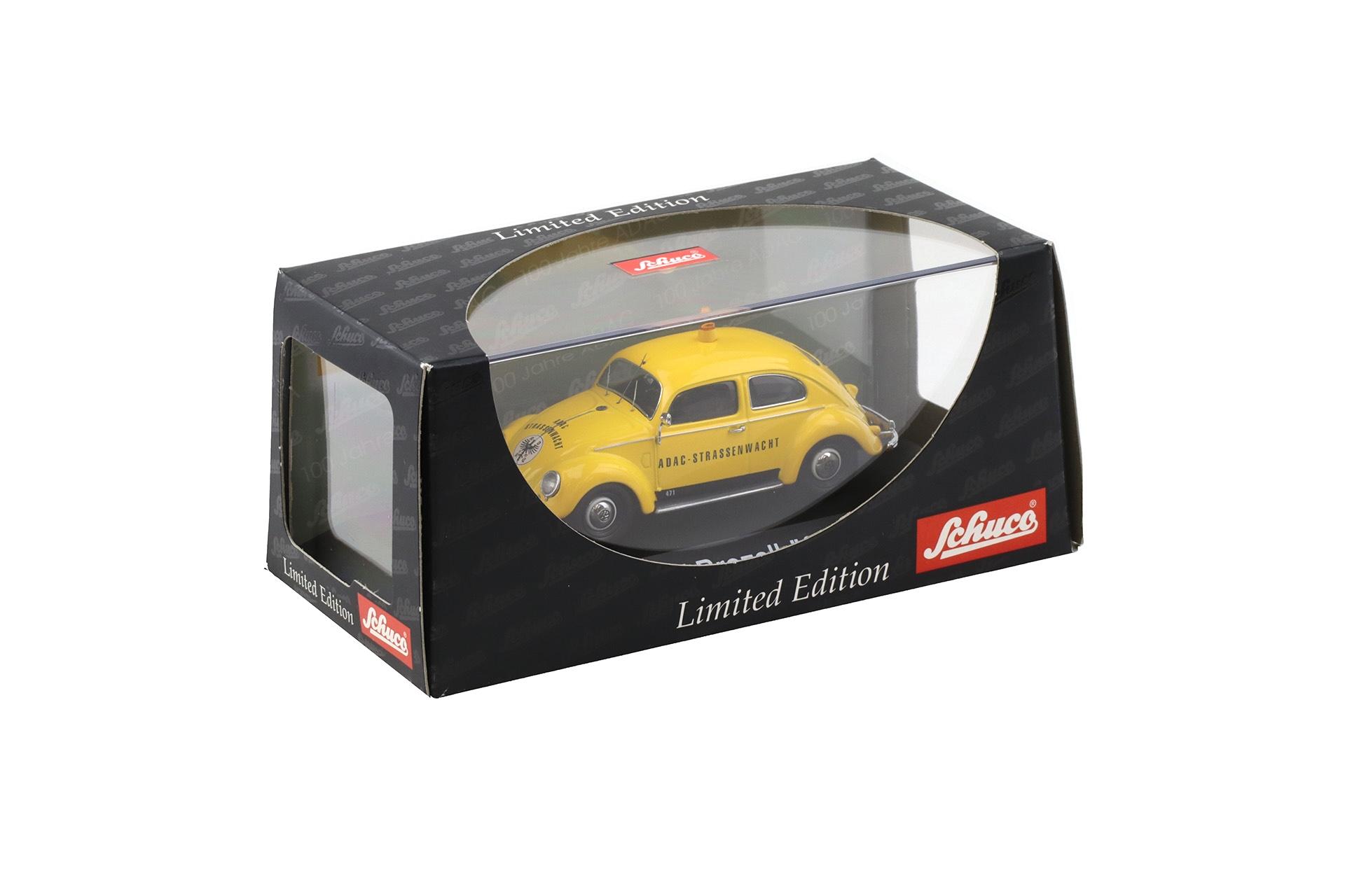 1:43 Schuco VW Käfer Brezelkäfer ADAC Strassenwacht yellow