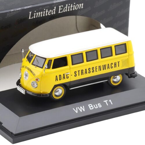 1:43 Schuco VW T1 Samba Bus ADAC Strassenwacht yellow/ white