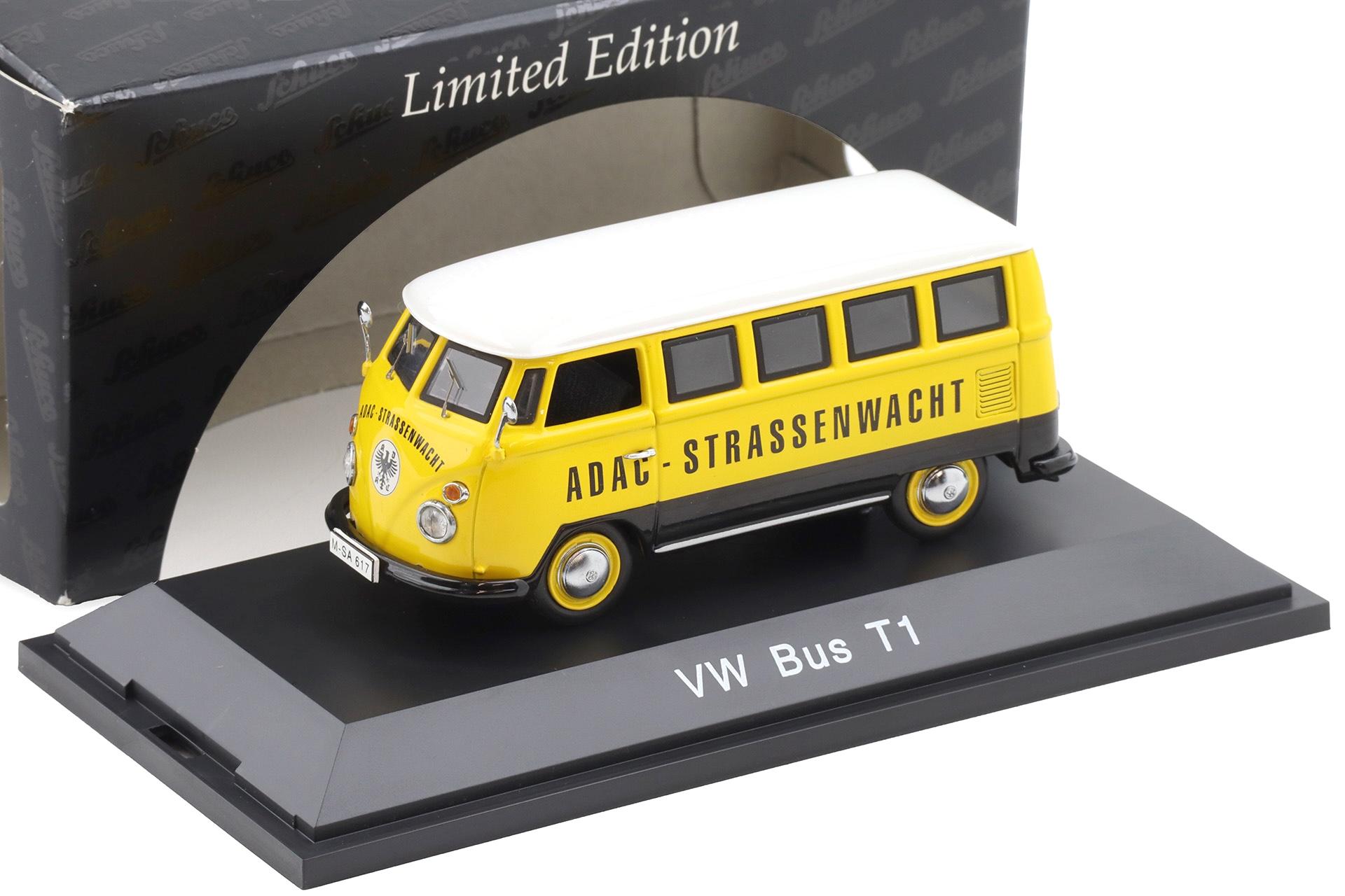 1:43 Schuco VW T1 Samba Bus ADAC Strassenwacht yellow/ white
