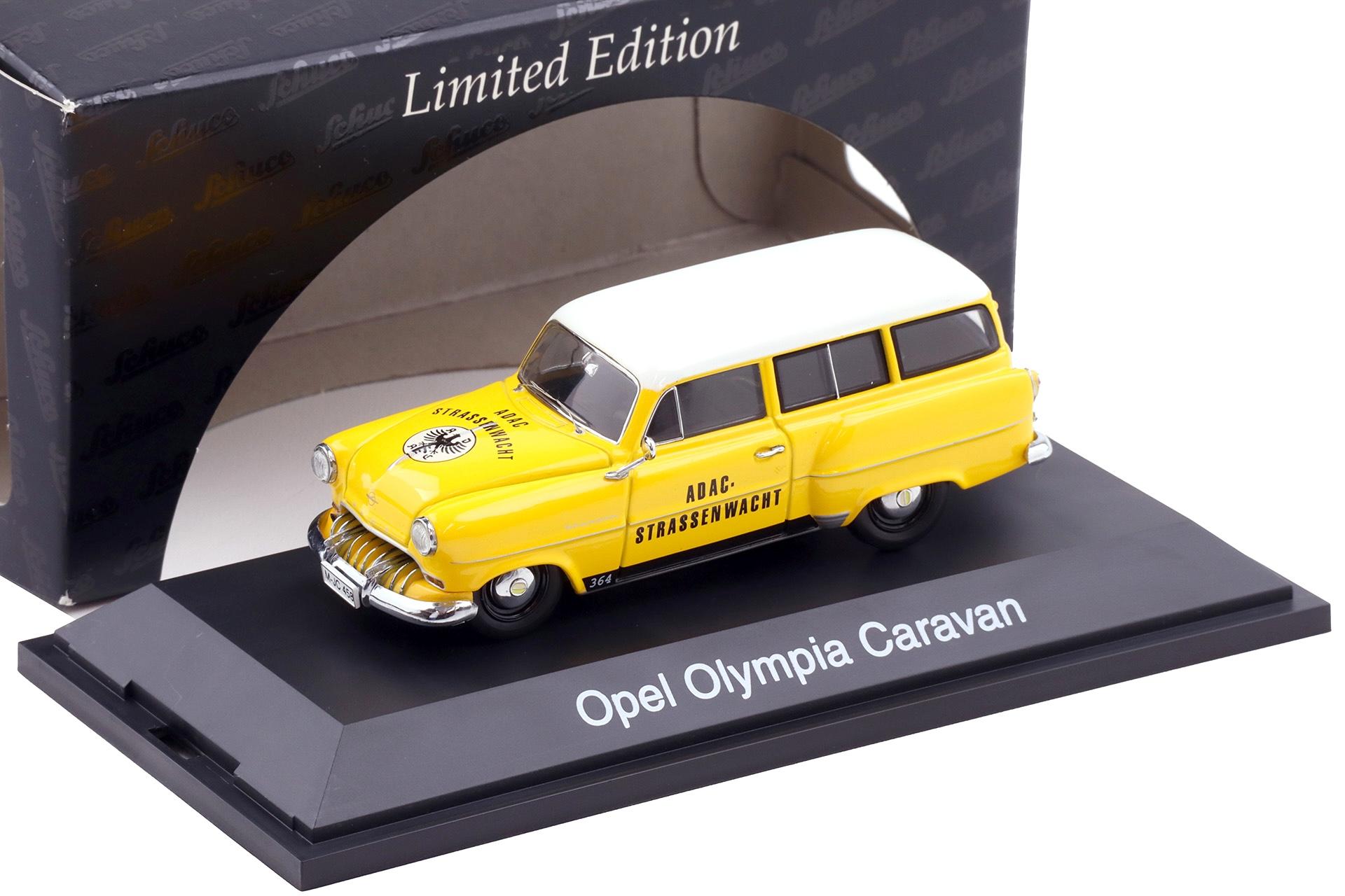 1:43 Schuco Opel Olympia Caravan ADAC Strassenwacht yellow/ white