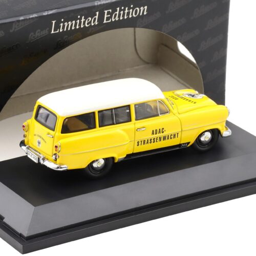 1:43 Schuco Opel Olympia Caravan ADAC Strassenwacht yellow/ white
