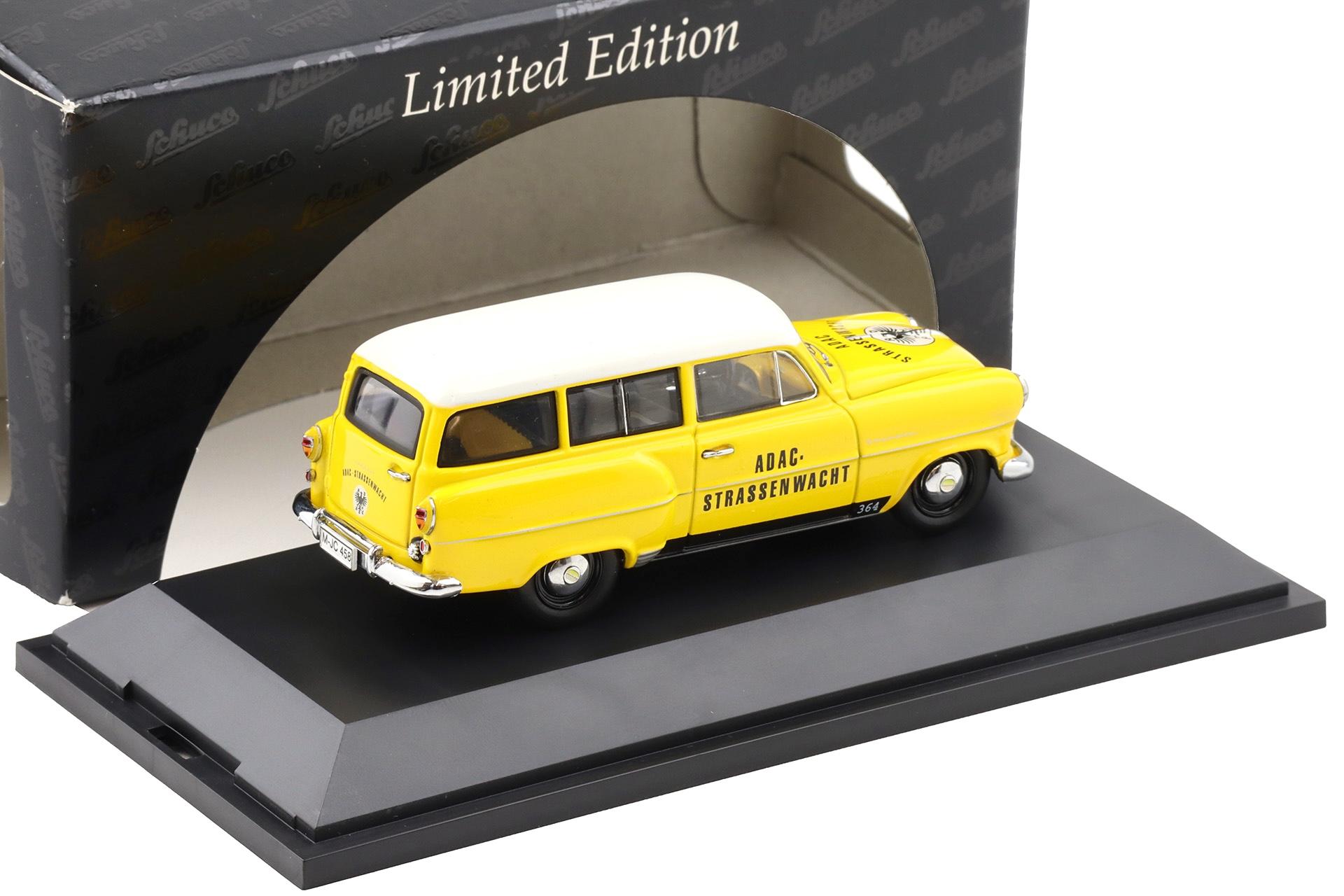 1:43 Schuco Opel Olympia Caravan ADAC Strassenwacht yellow/ white