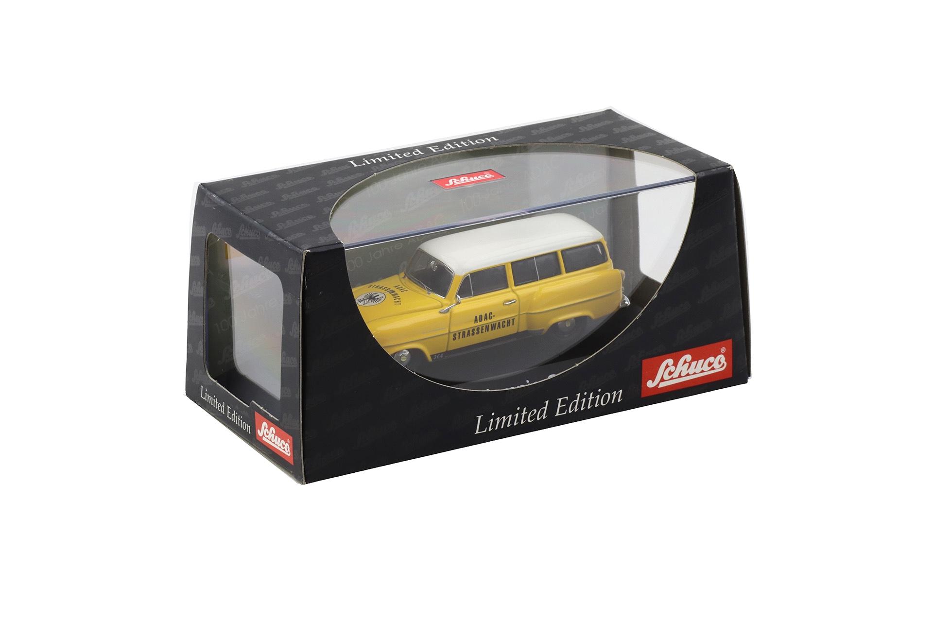 1:43 Schuco Opel Olympia Caravan ADAC Strassenwacht yellow/ white