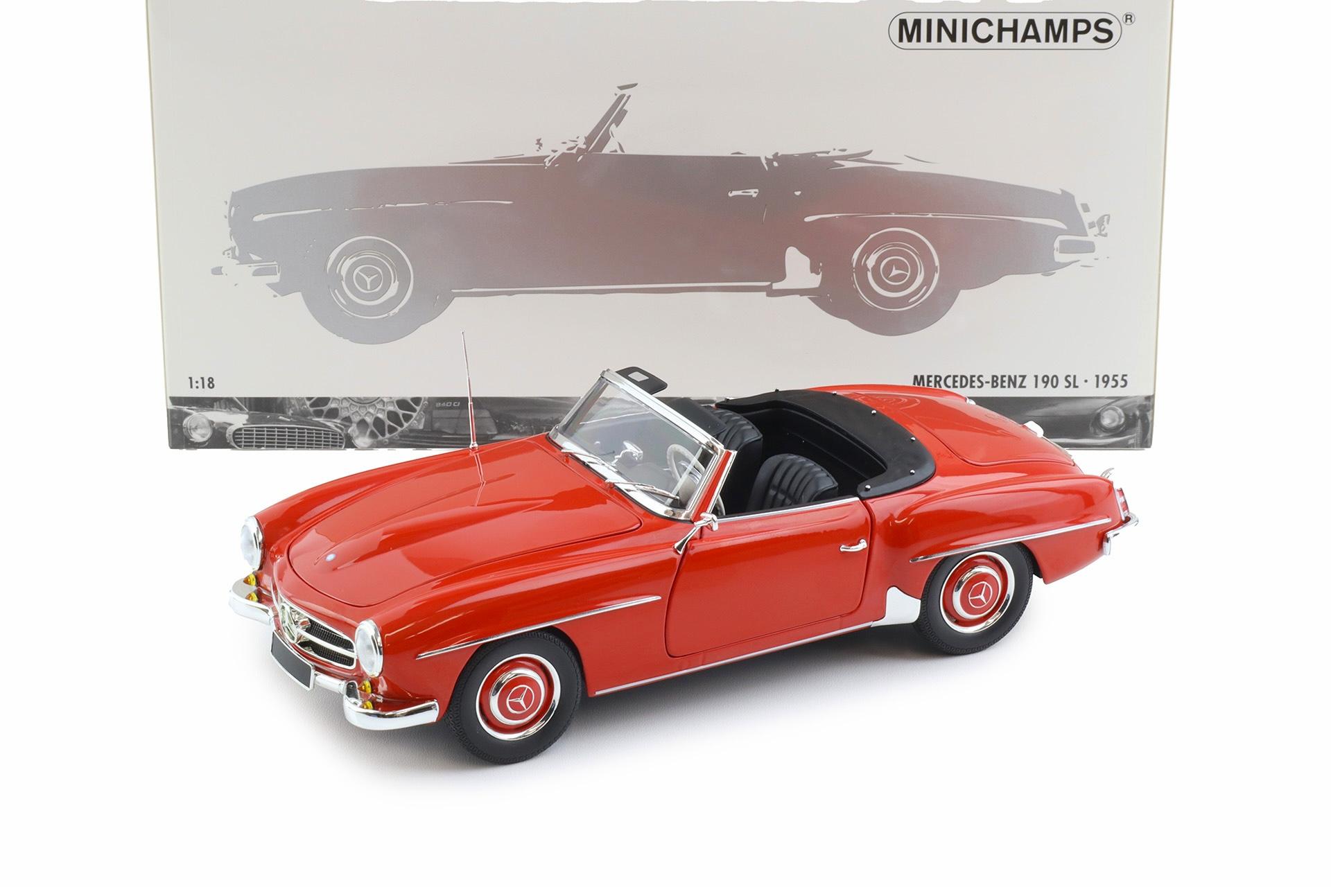 1:18 Minichamps Mercedes 190SL W121 Roadster 1955 red