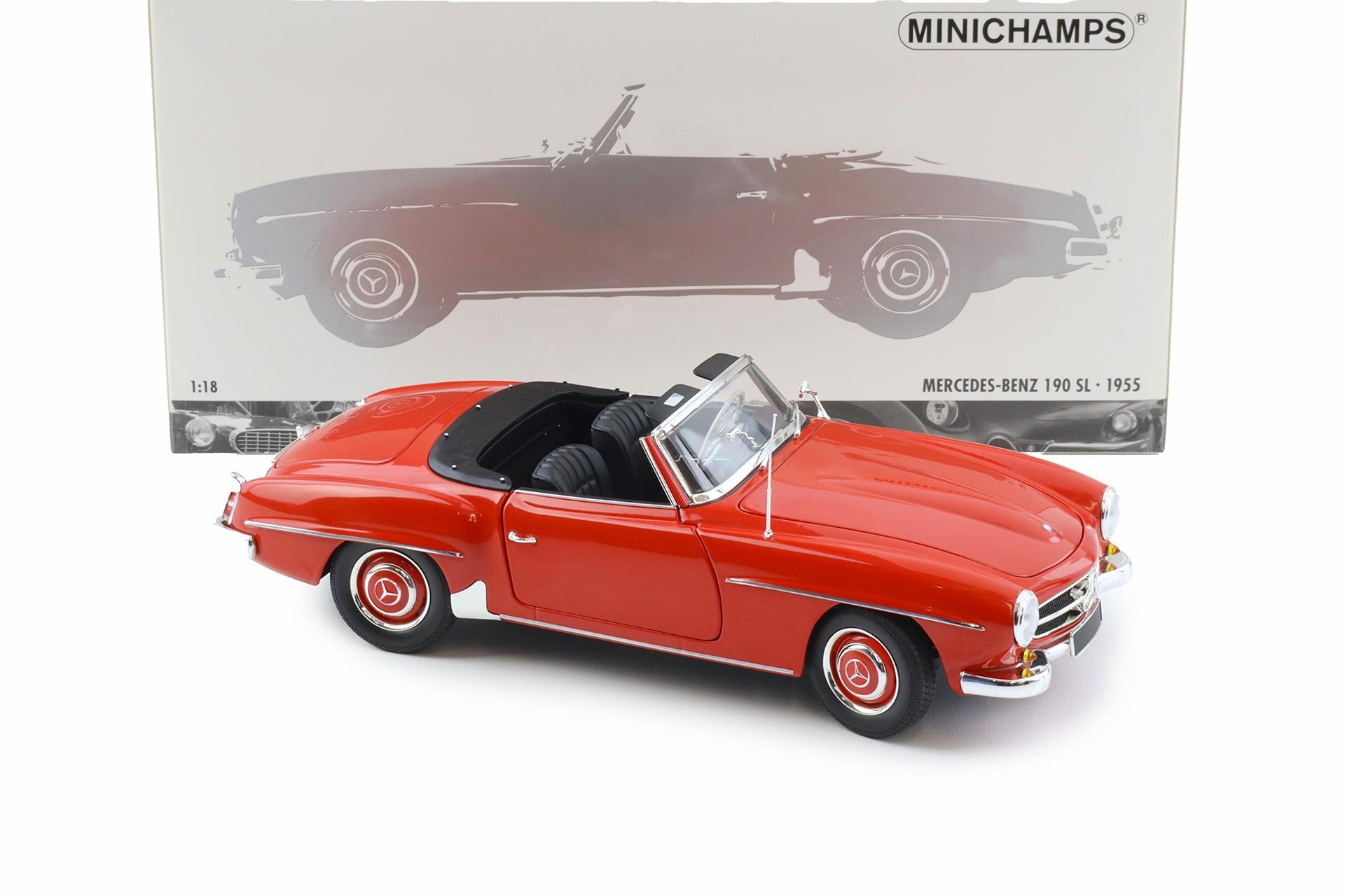 1:18 Minichamps Mercedes 190SL W121 Roadster 1955 red