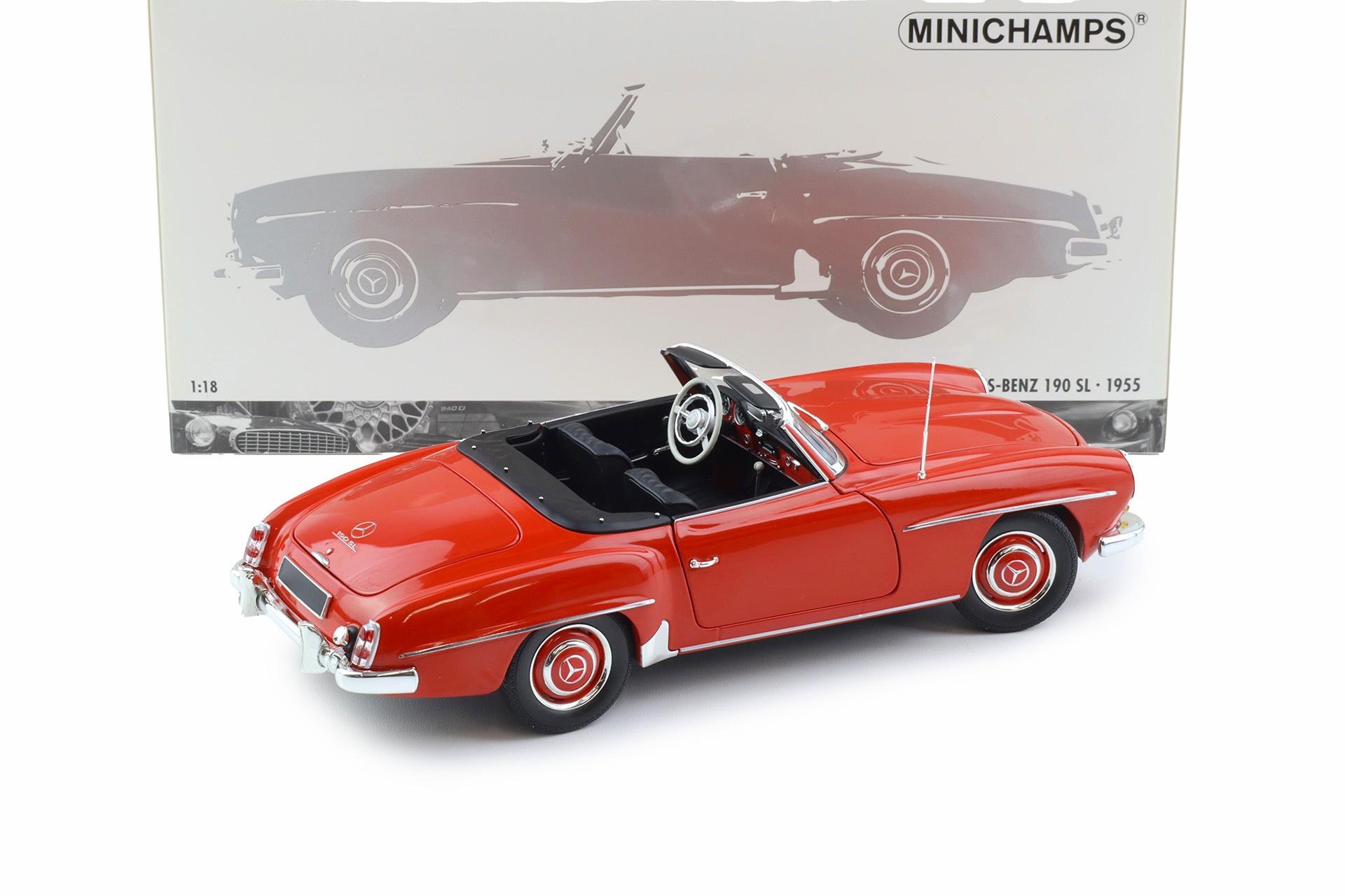 1:18 Minichamps Mercedes 190SL W121 Roadster 1955 red