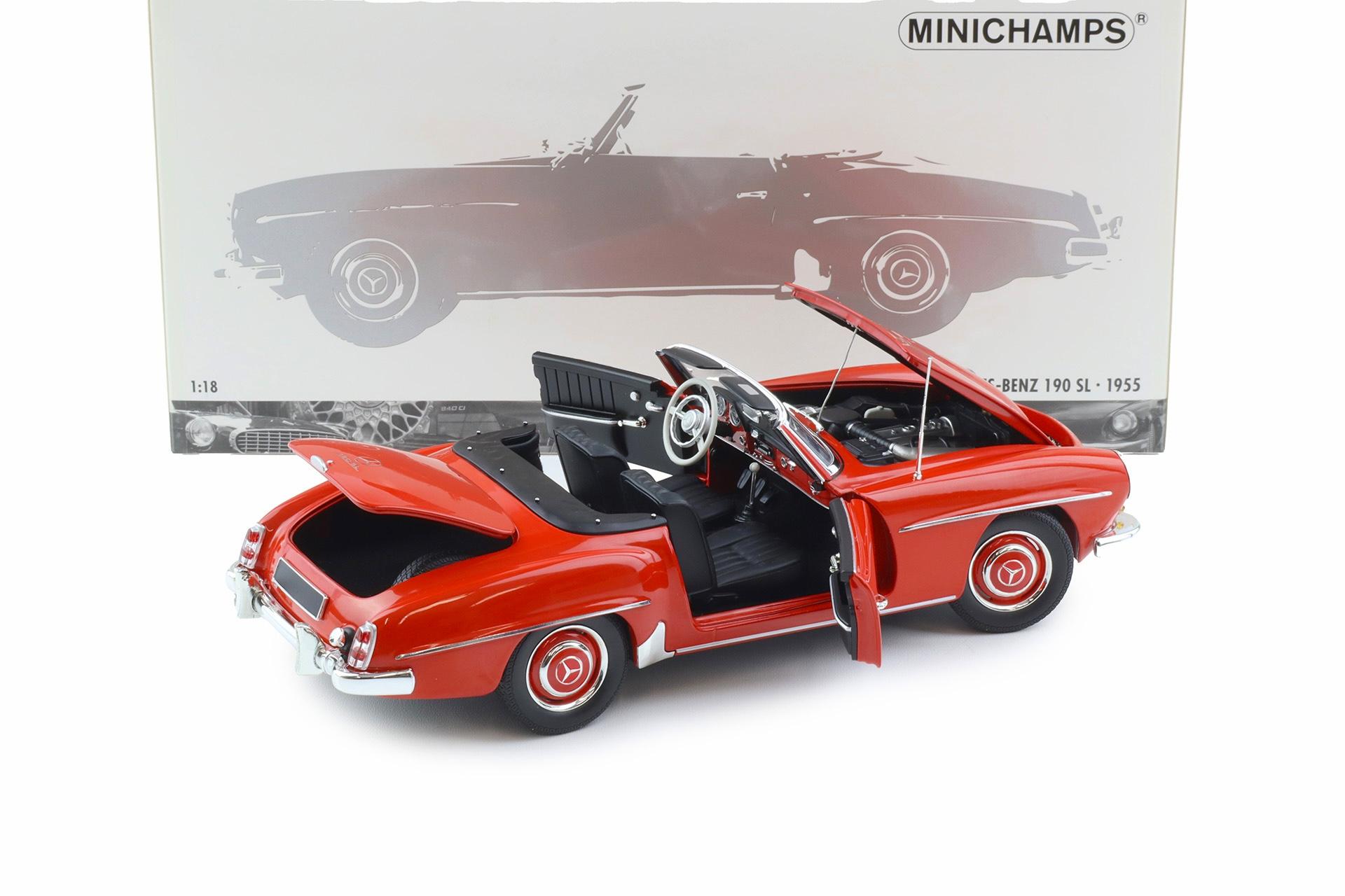 1:18 Minichamps Mercedes 190SL W121 Roadster 1955 red