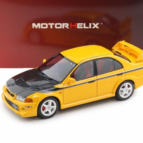 1:18 Motorhelix Mitsubishi Lancer Evolution VI GSR TME Customized yellow/ Carbon roof