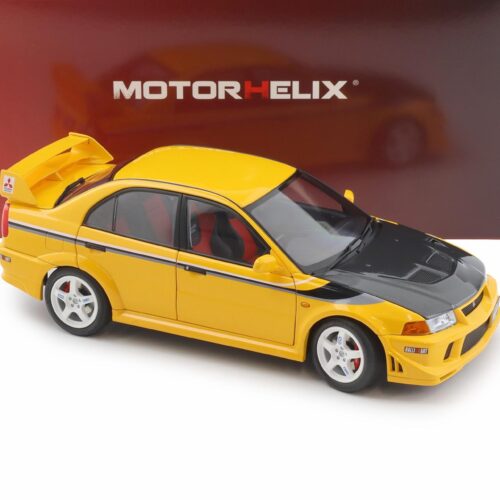 1:18 Motorhelix Mitsubishi Lancer Evolution VI GSR TME Customized yellow/ Carbon roof