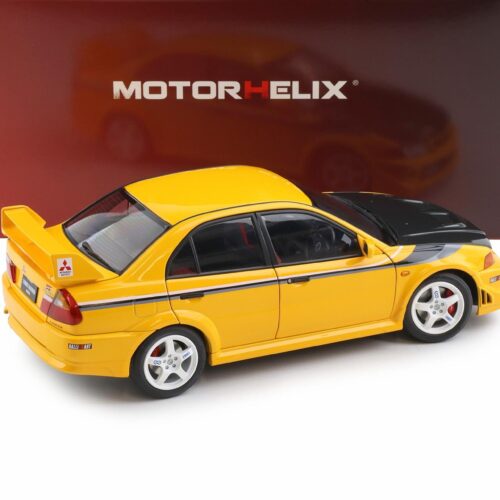 1:18 Motorhelix Mitsubishi Lancer Evolution VI GSR TME Customized yellow/ Carbon roof