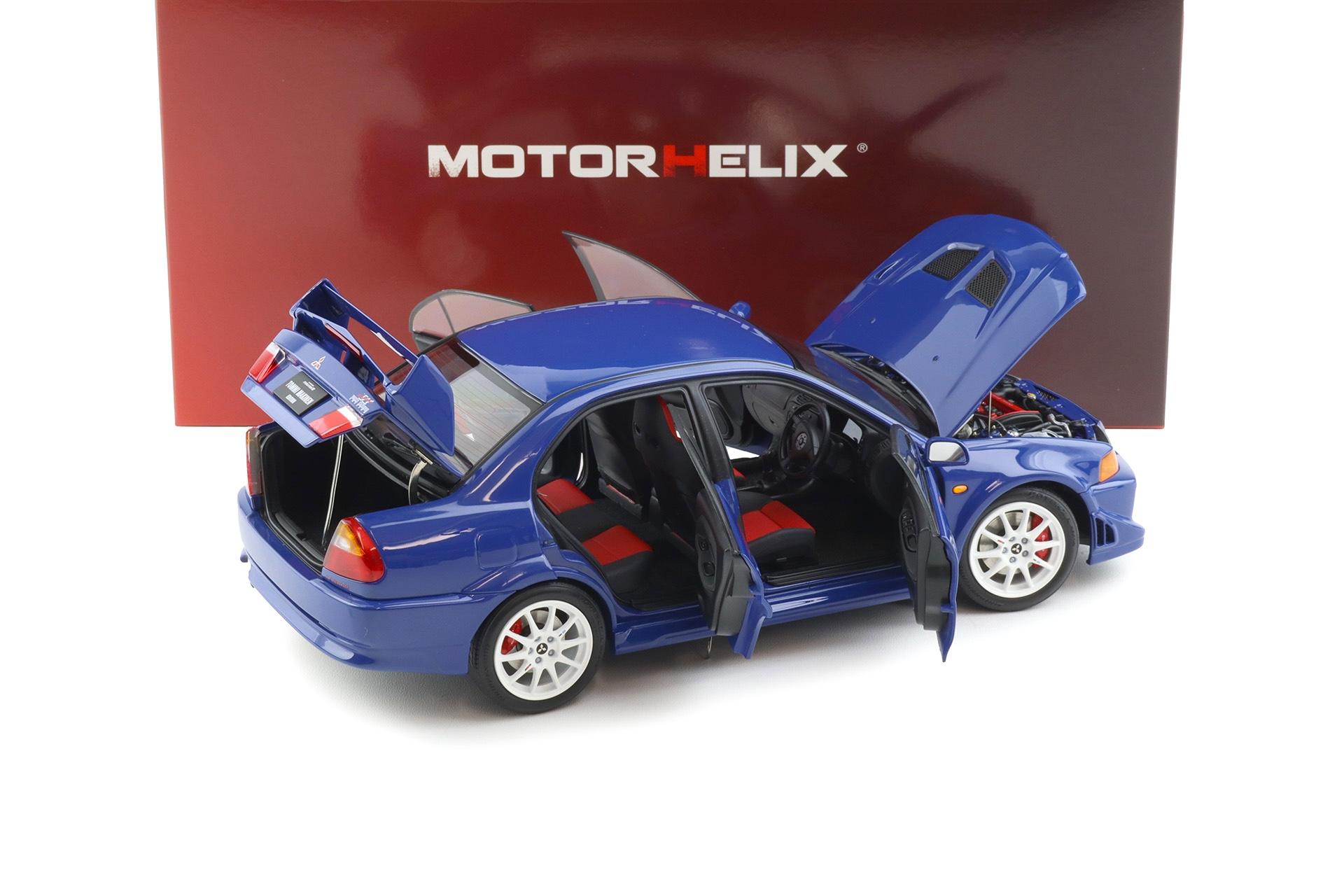 1:18 Motorhelix Mitsubishi Lancer Evolution VI GSR TME Canal blue