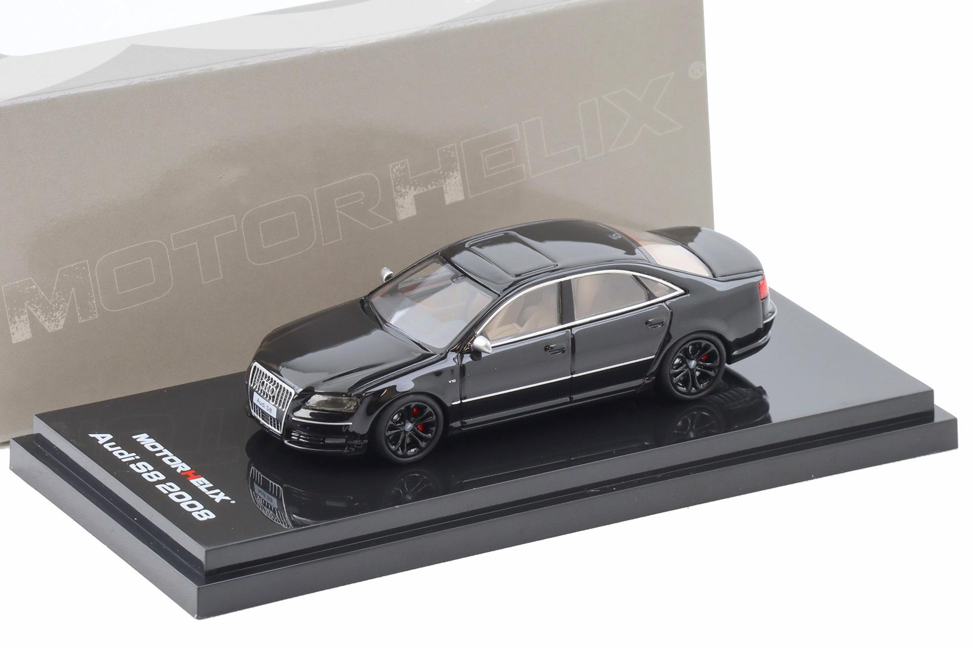 1:64 Motorhelix Audi S8 Limousine D3 All black 2008