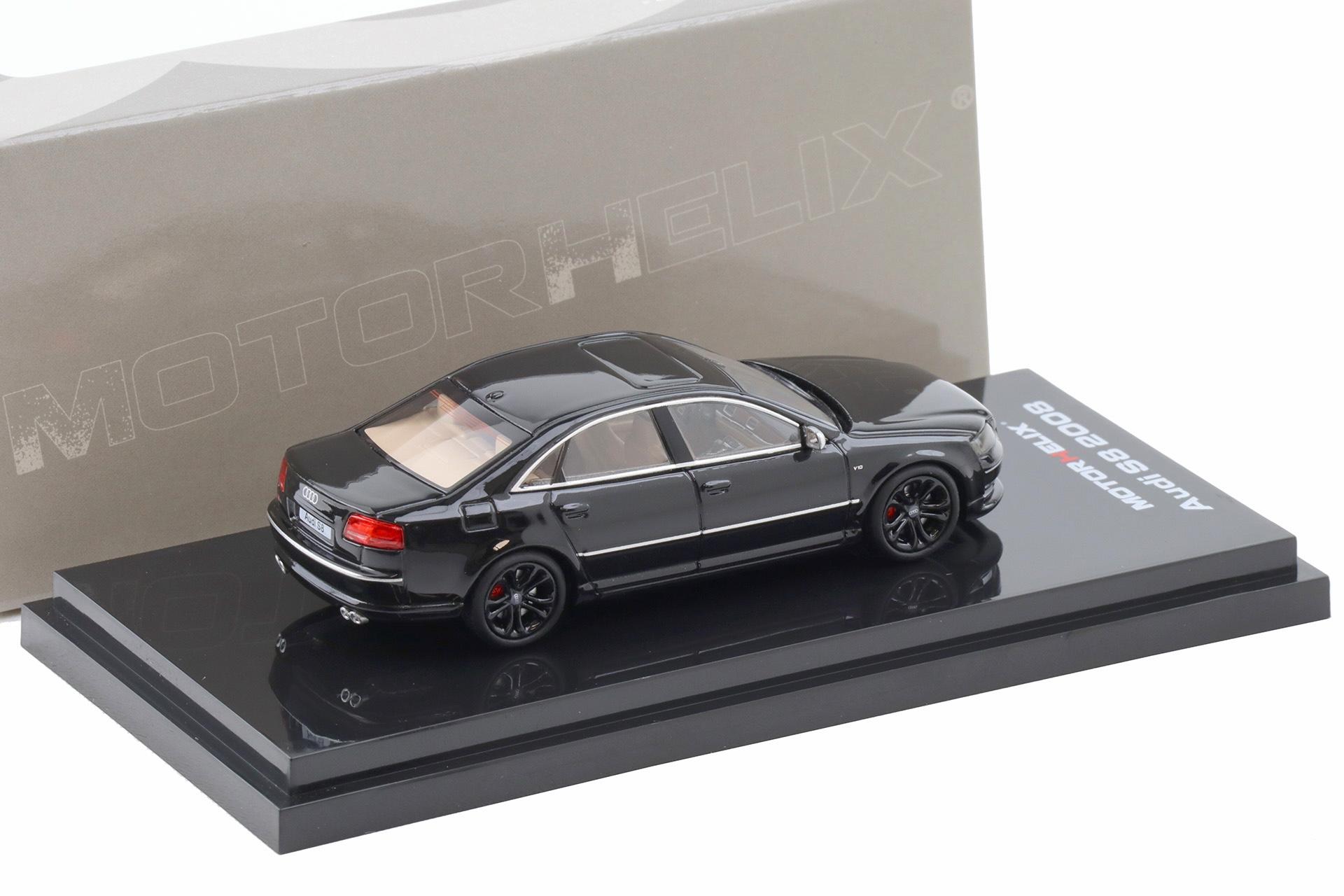 1:64 Motorhelix Audi S8 Limousine D3 All black 2008