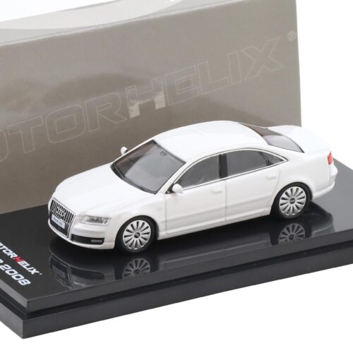 1:64 Motorhelix Audi A8 W12 Limousine D3 Ibis white metallic 2008