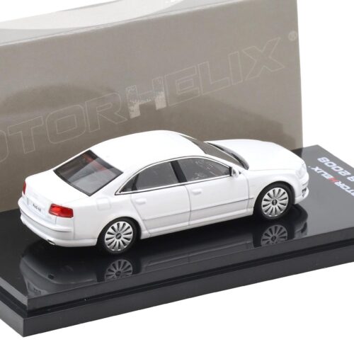 1:64 Motorhelix Audi A8 W12 Limousine D3 Ibis white metallic 2008