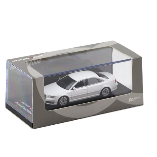 1:64 Motorhelix Audi A8 W12 Limousine D3 Ibis white metallic 2008