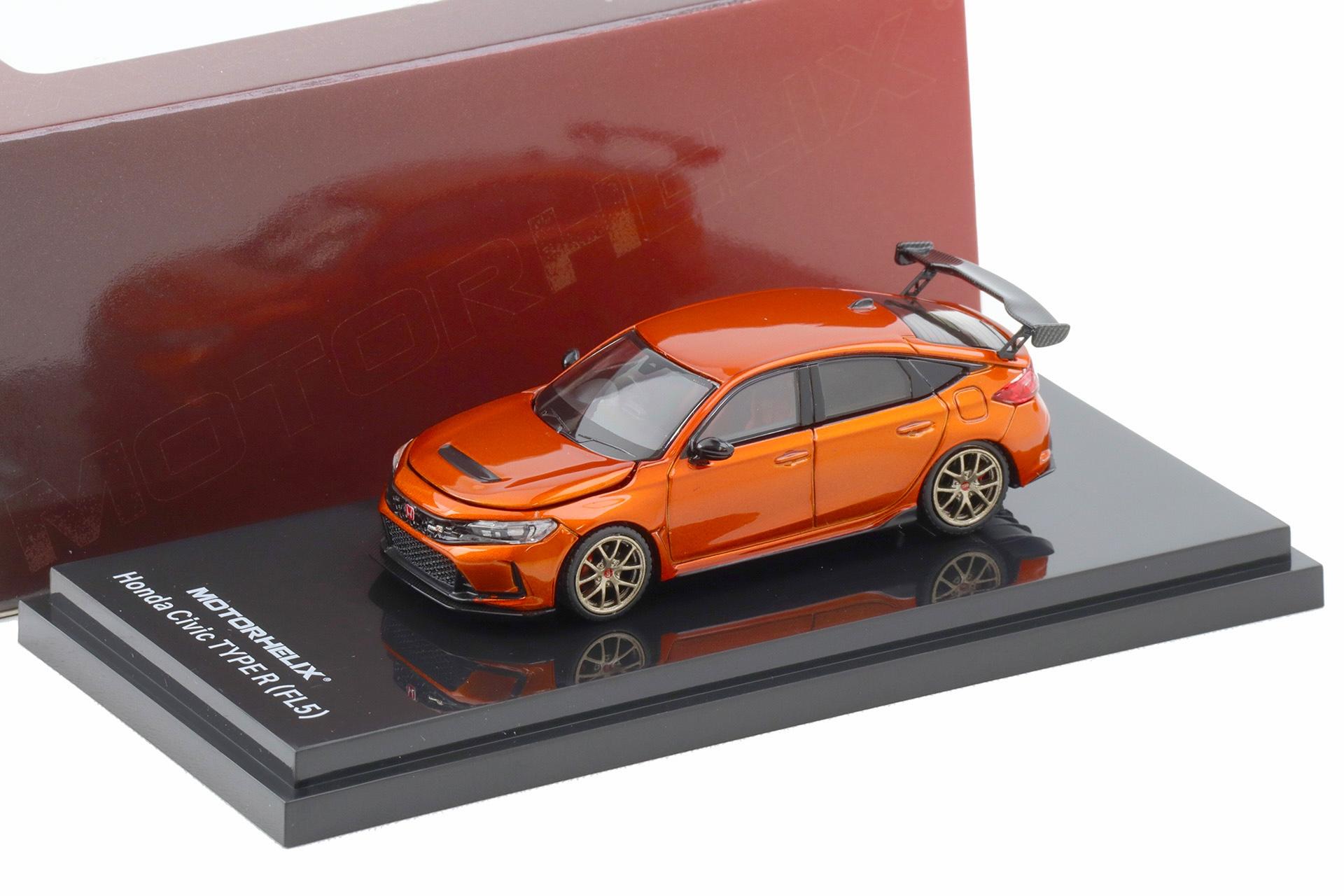 1:64 Motorhelix Honda Civic Type R FL5 Customized metallic orange