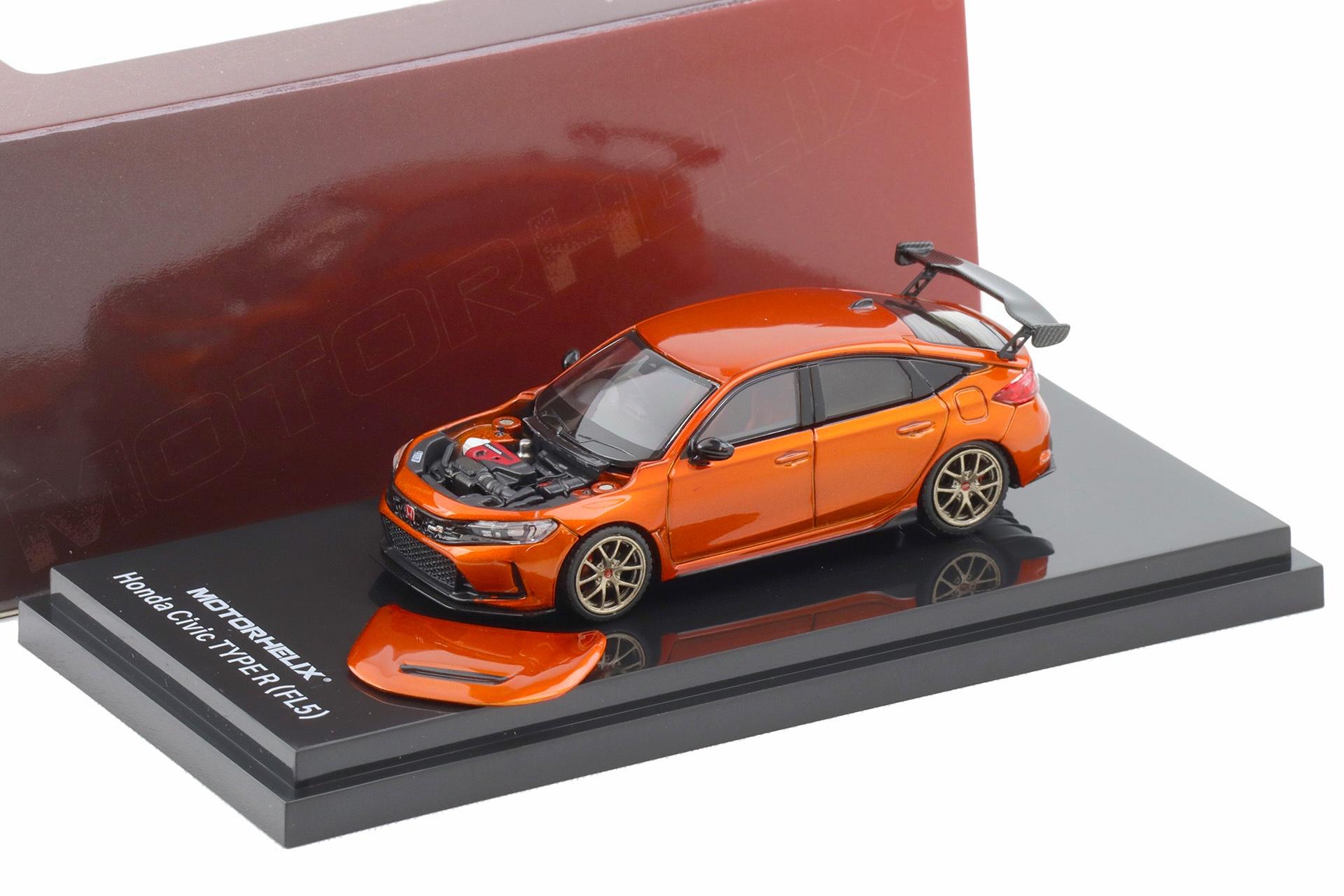 1:64 Motorhelix Honda Civic Type R FL5 Customized metallic orange